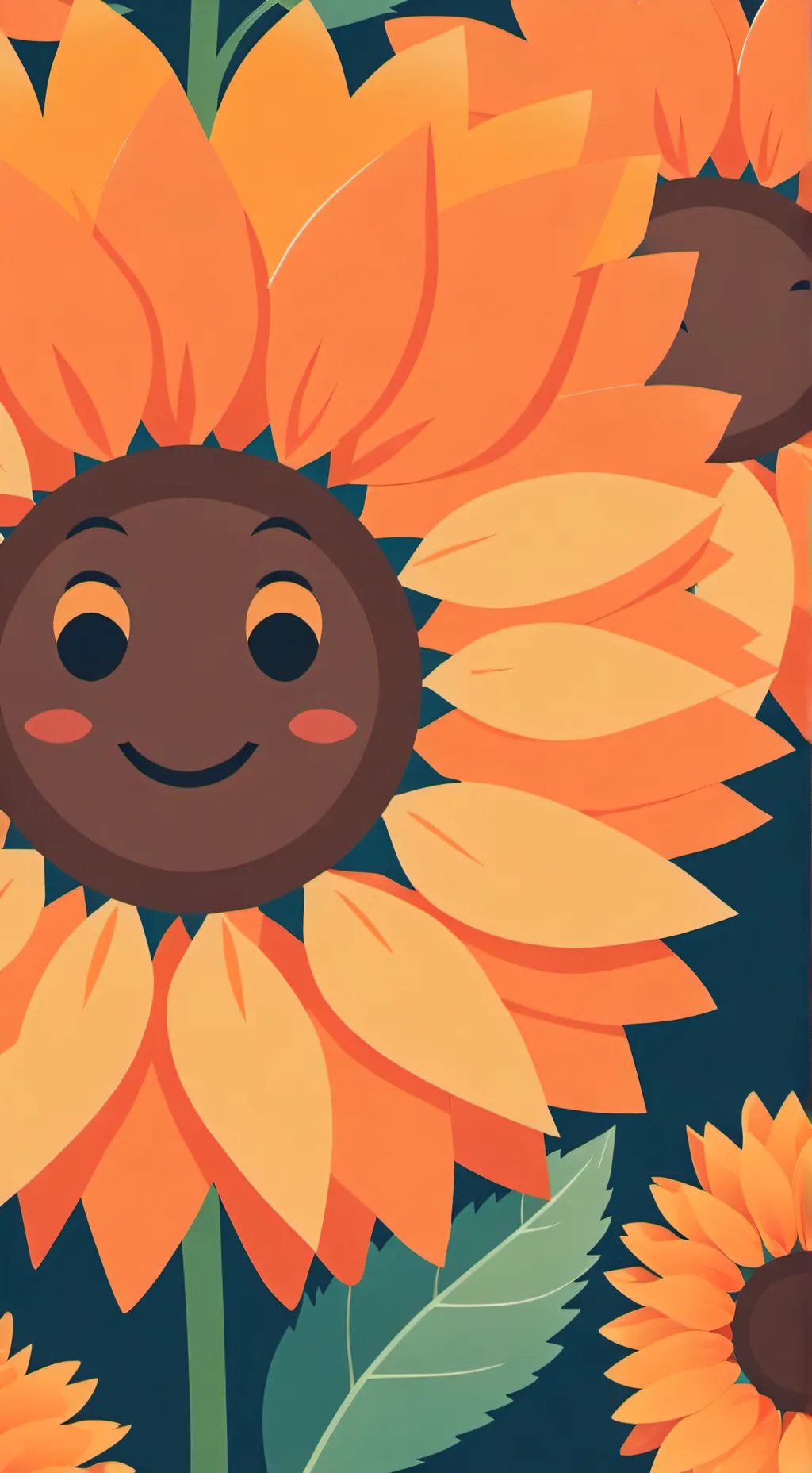 ai character: Sunflower background