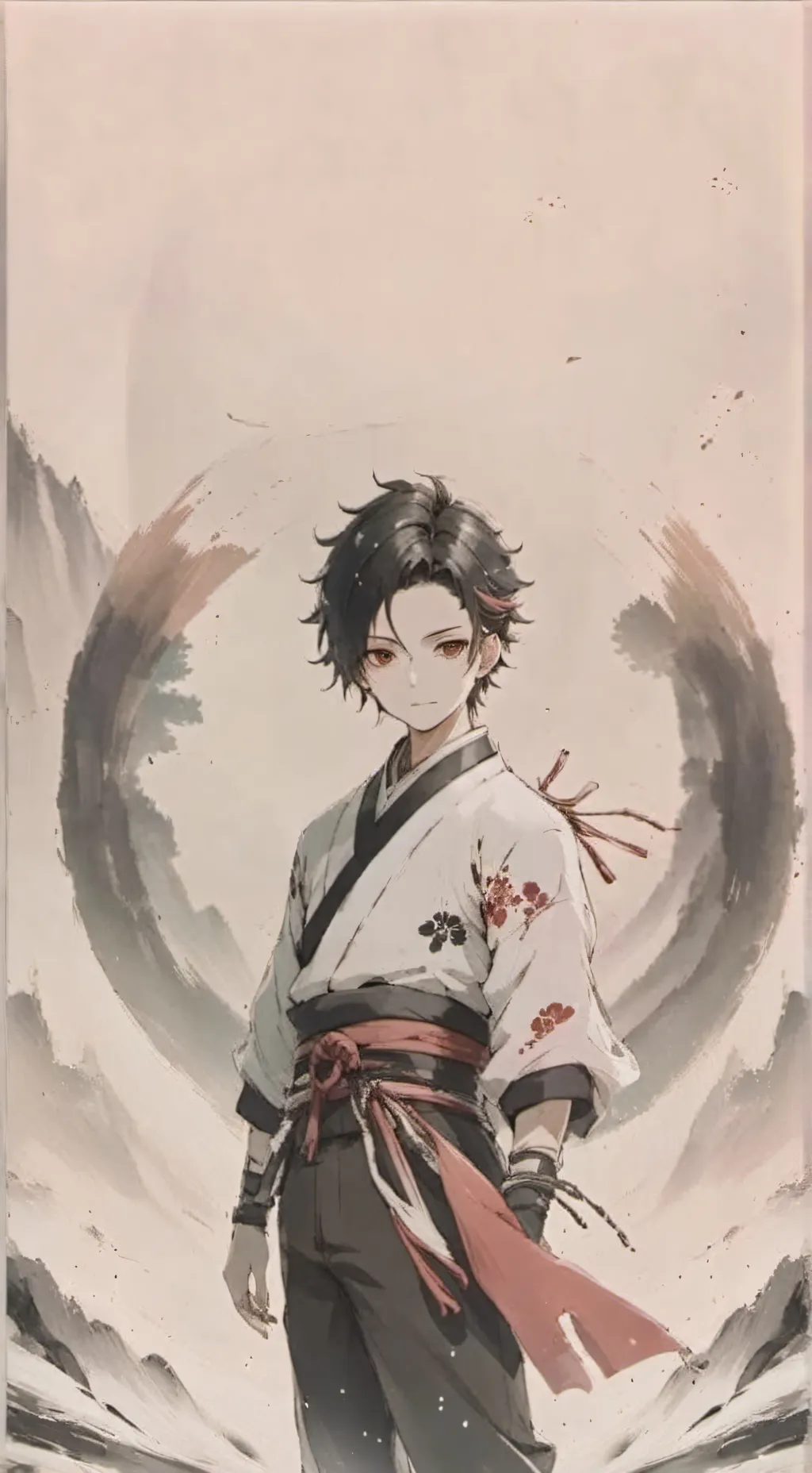ai character: Hashira and nezuko background