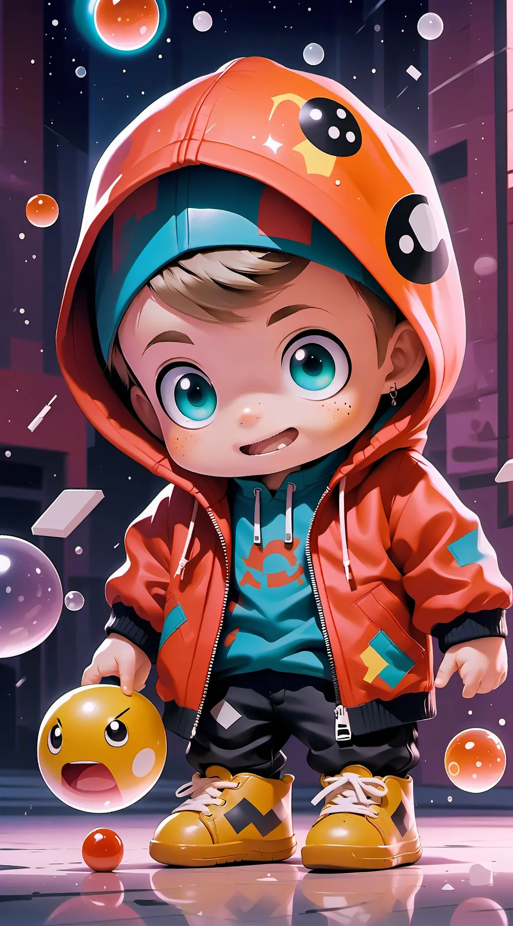 ai character: ugly baby background