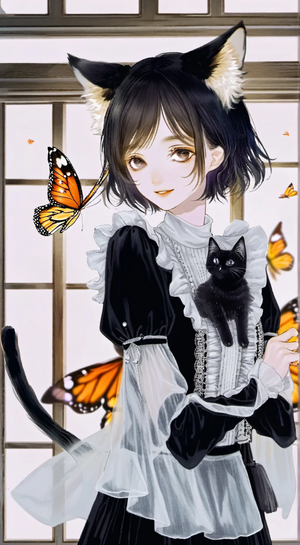 ai character: Laser-loving Flitter Feline background