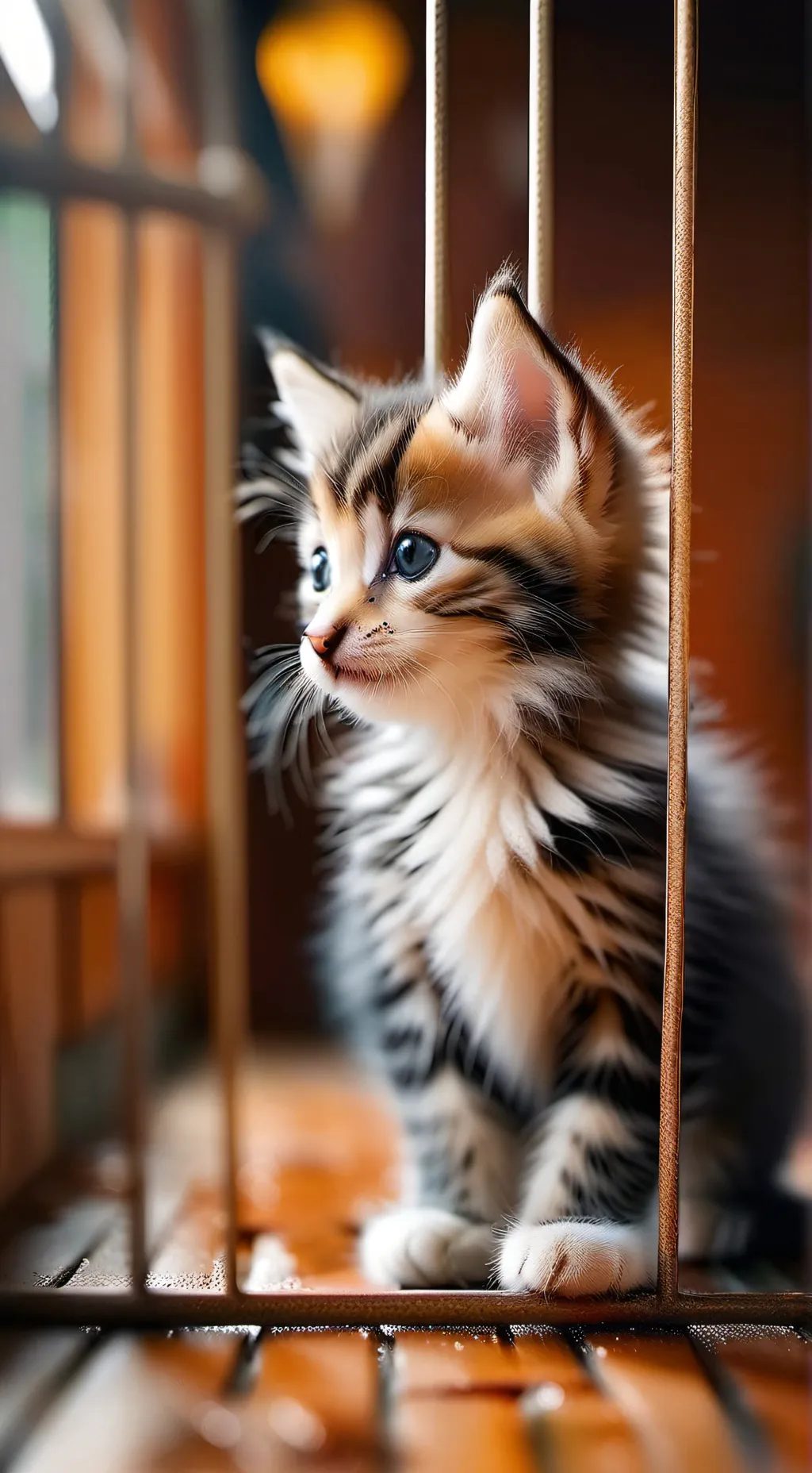 ai character: kitten! background