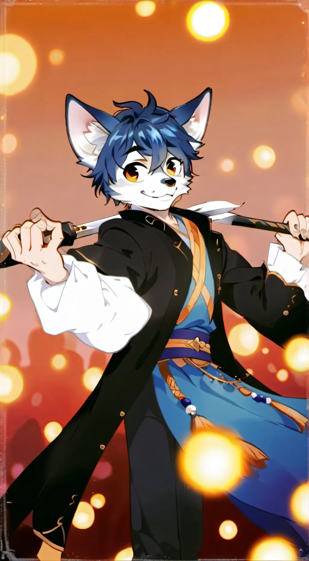 ai character: máquina furry background