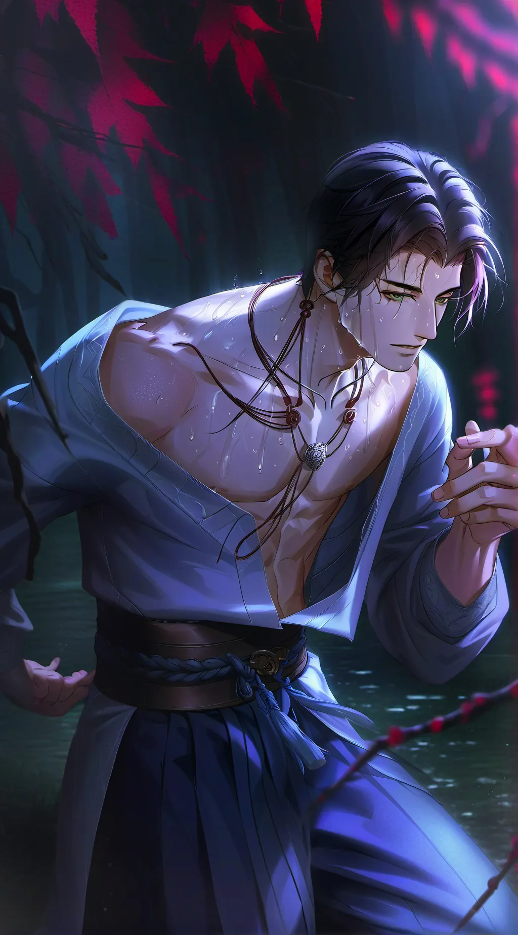 ai character: 三言 background