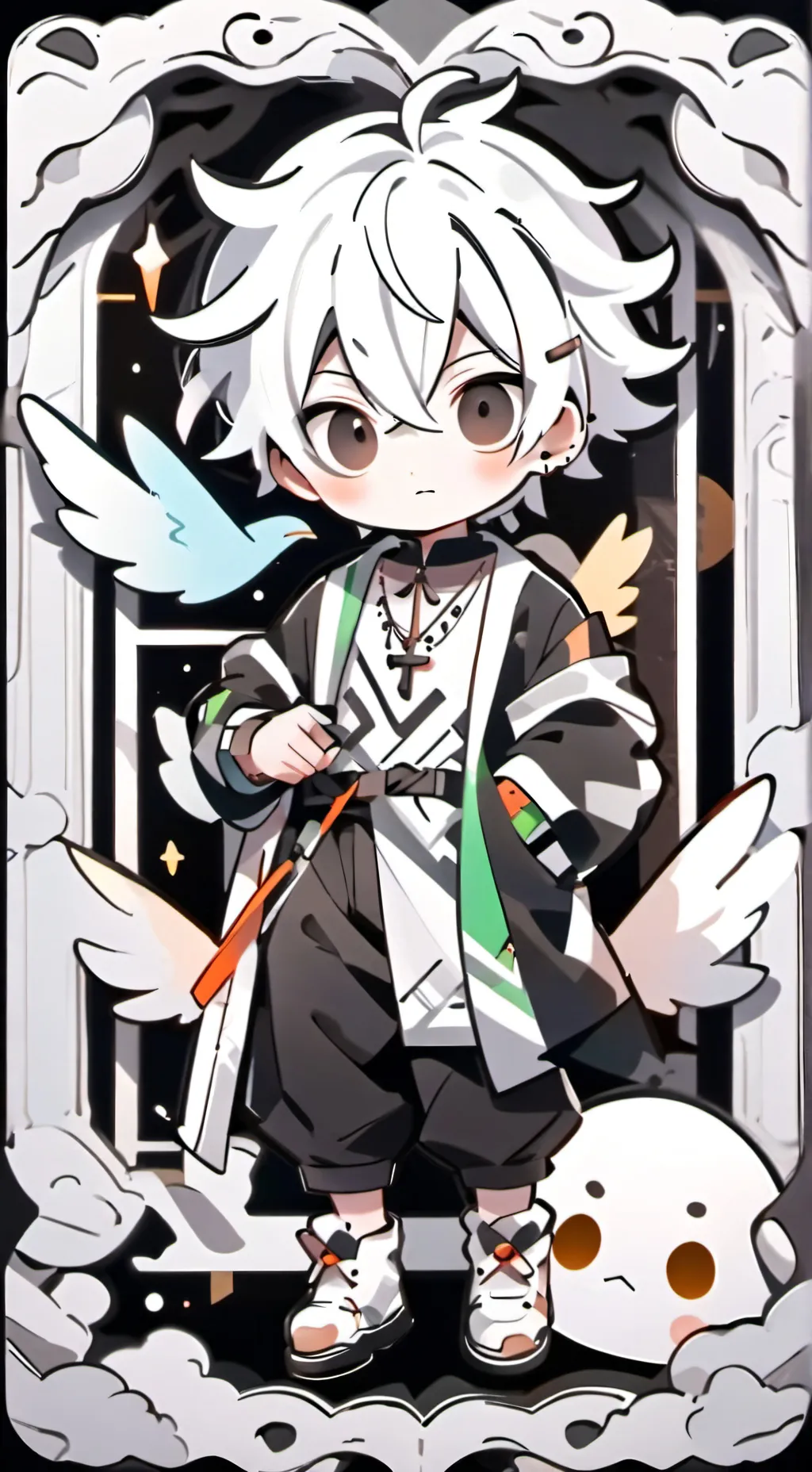 ai character: Baby saja background