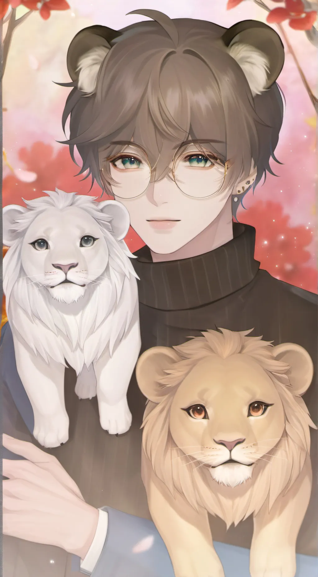 ai character: 🦁 lion 🦁 background