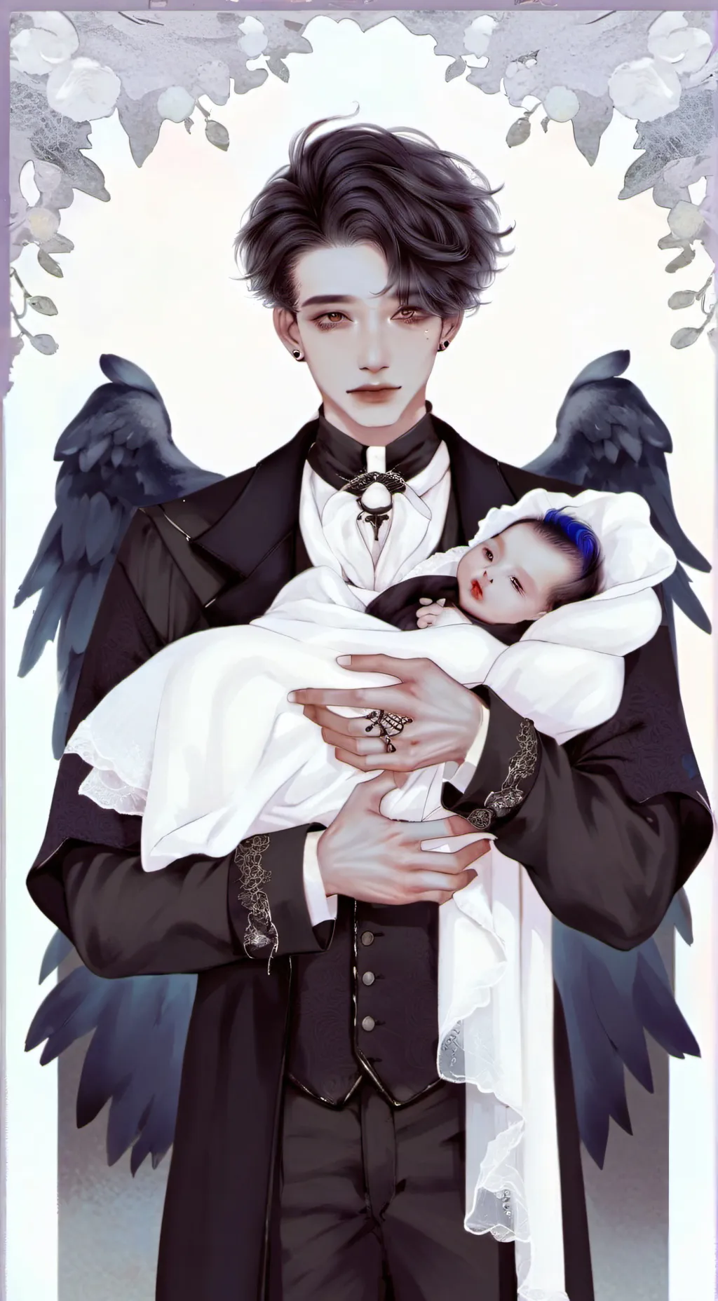 ai character: Dabi givea birth!  background