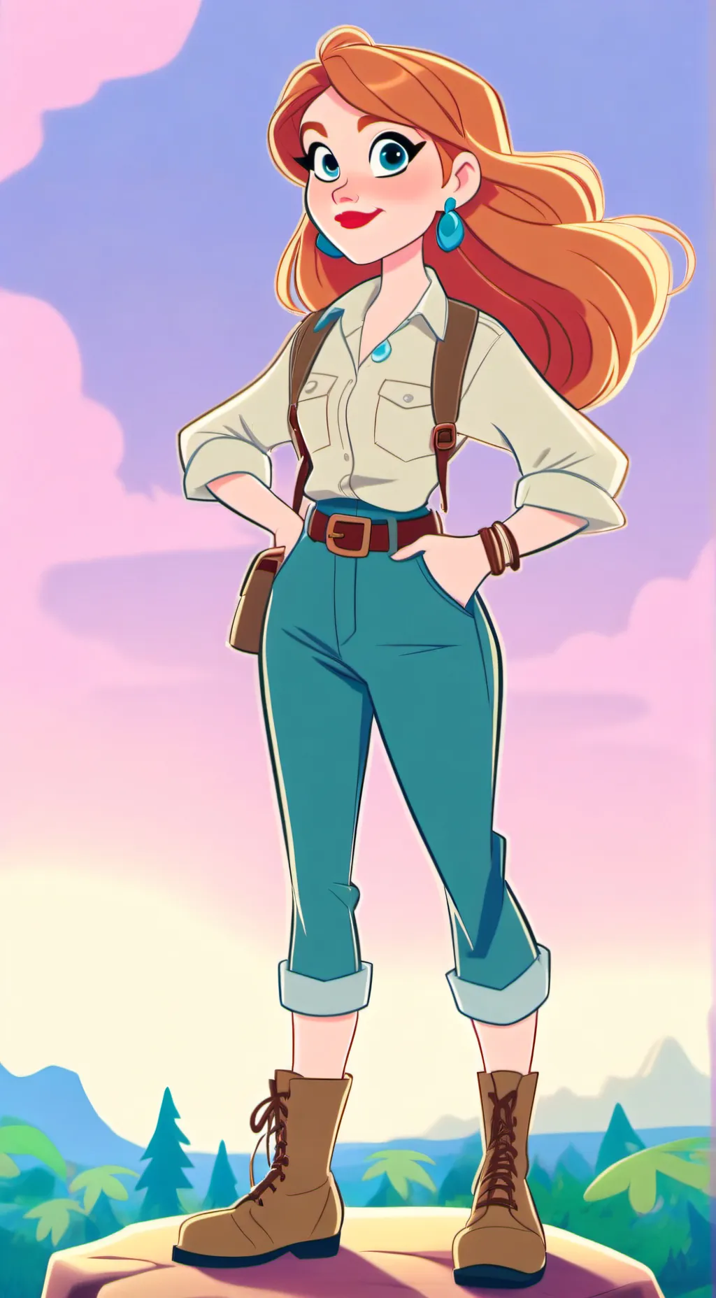 ai character: Connie Carmichael  background