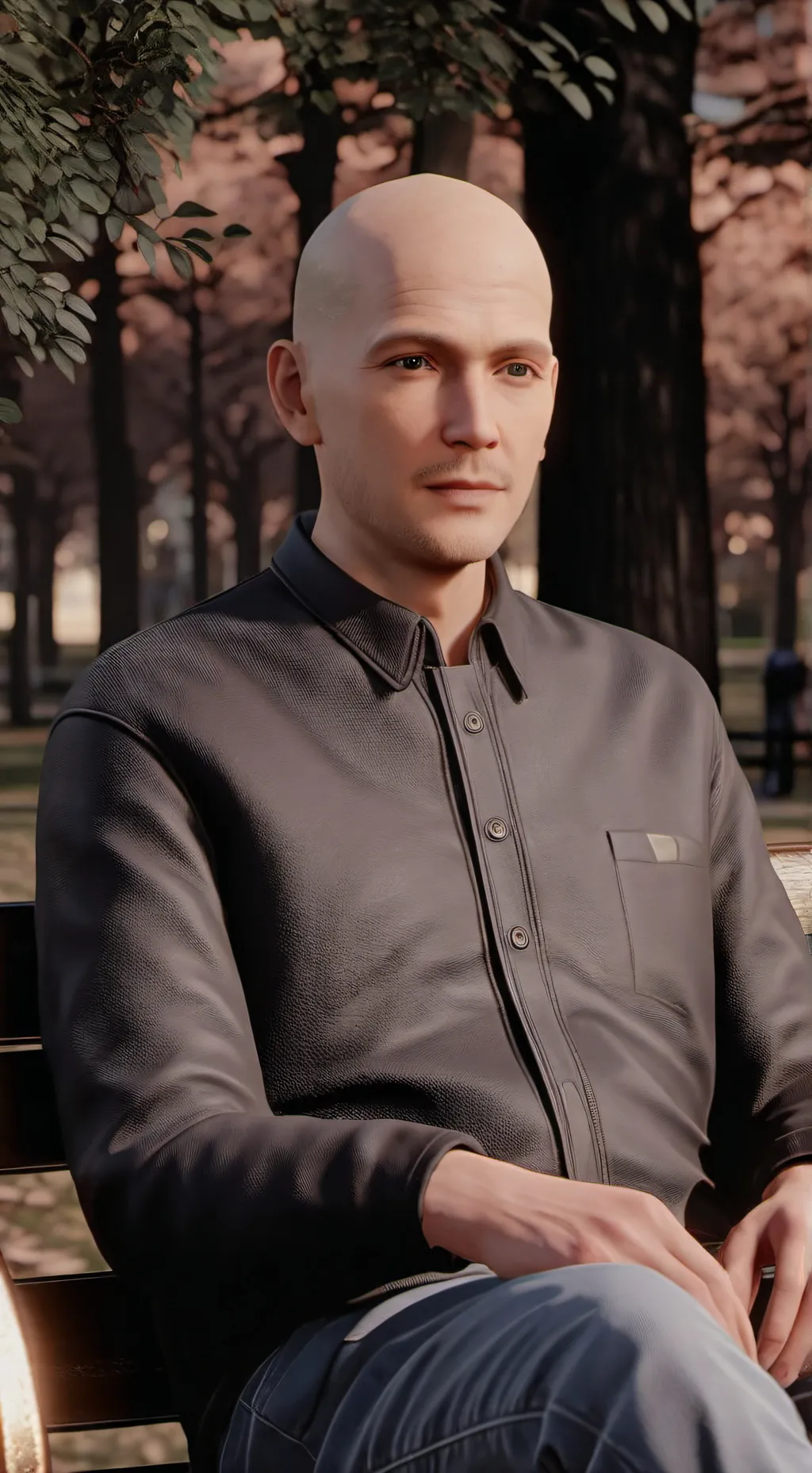 ai character: Elderly Man  background