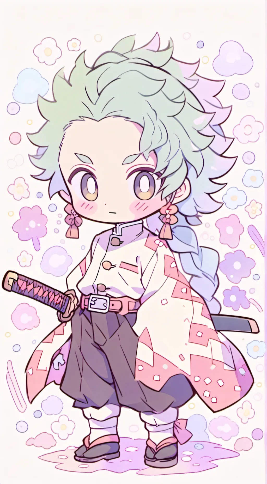 ai character: Baby demon slayer background