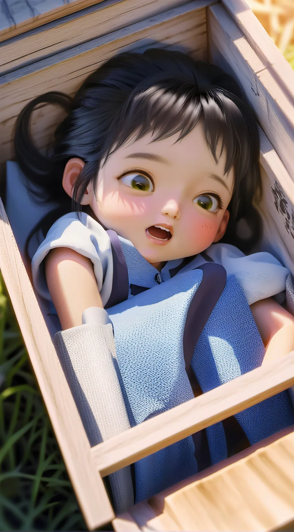 ai character: baby girl  background