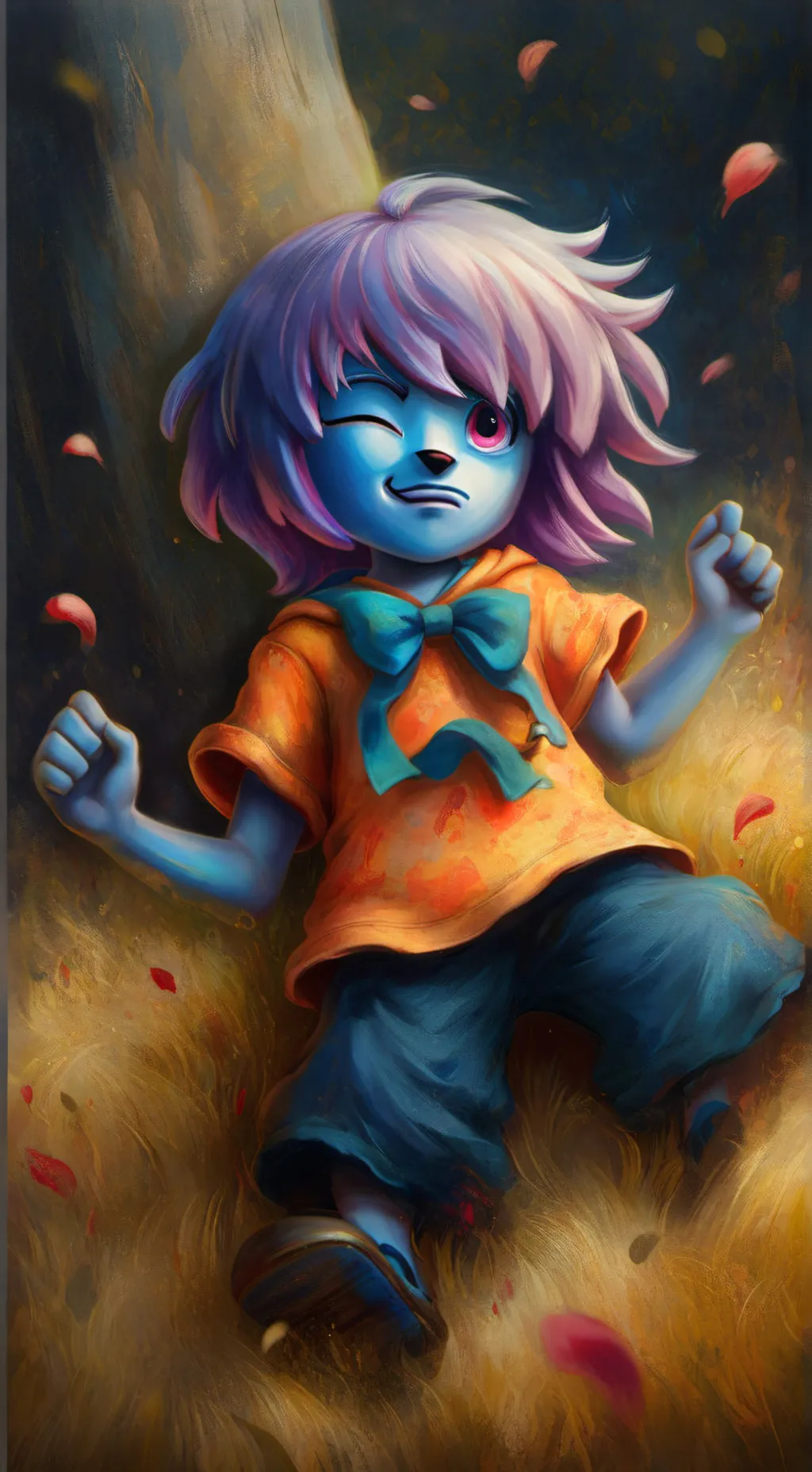 ai character: Vs the fun gang background