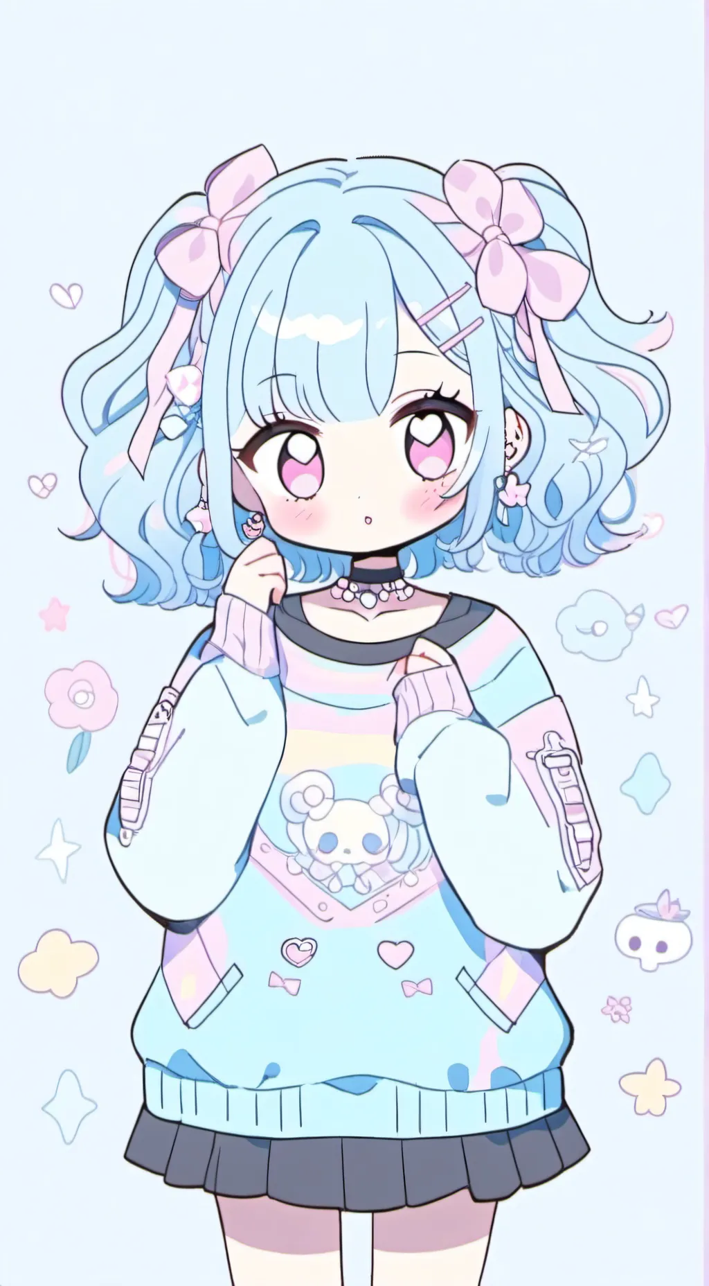 ai character: Min-ji ☆ background