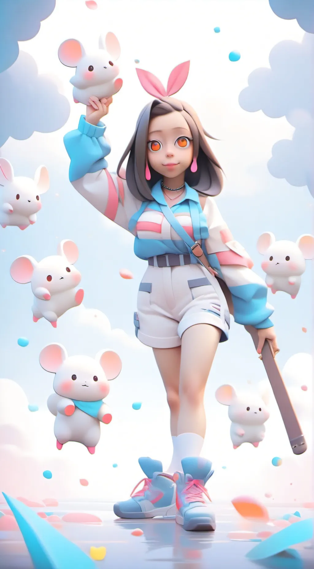 ai character: MHA plushie background