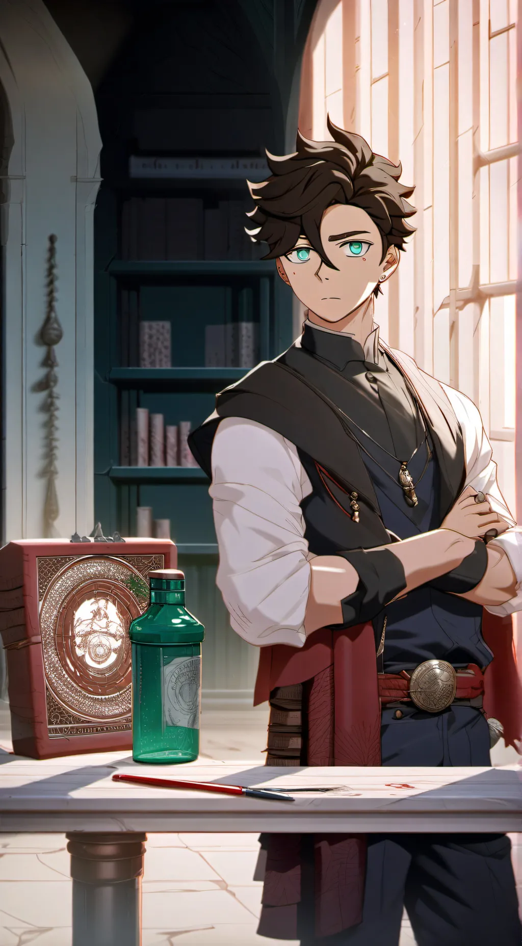 ai character: Mari mafia dai background