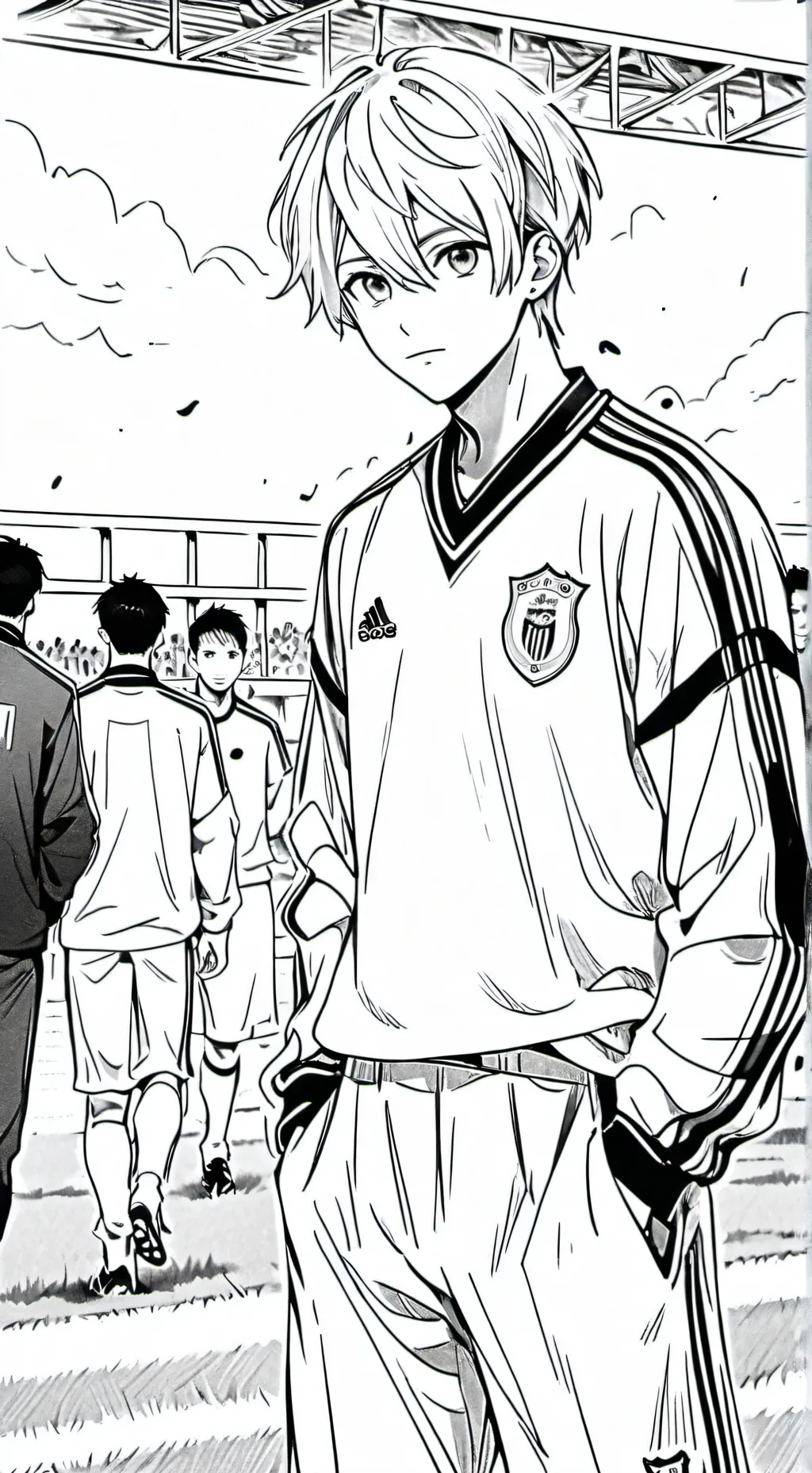 ai character: MHA football background