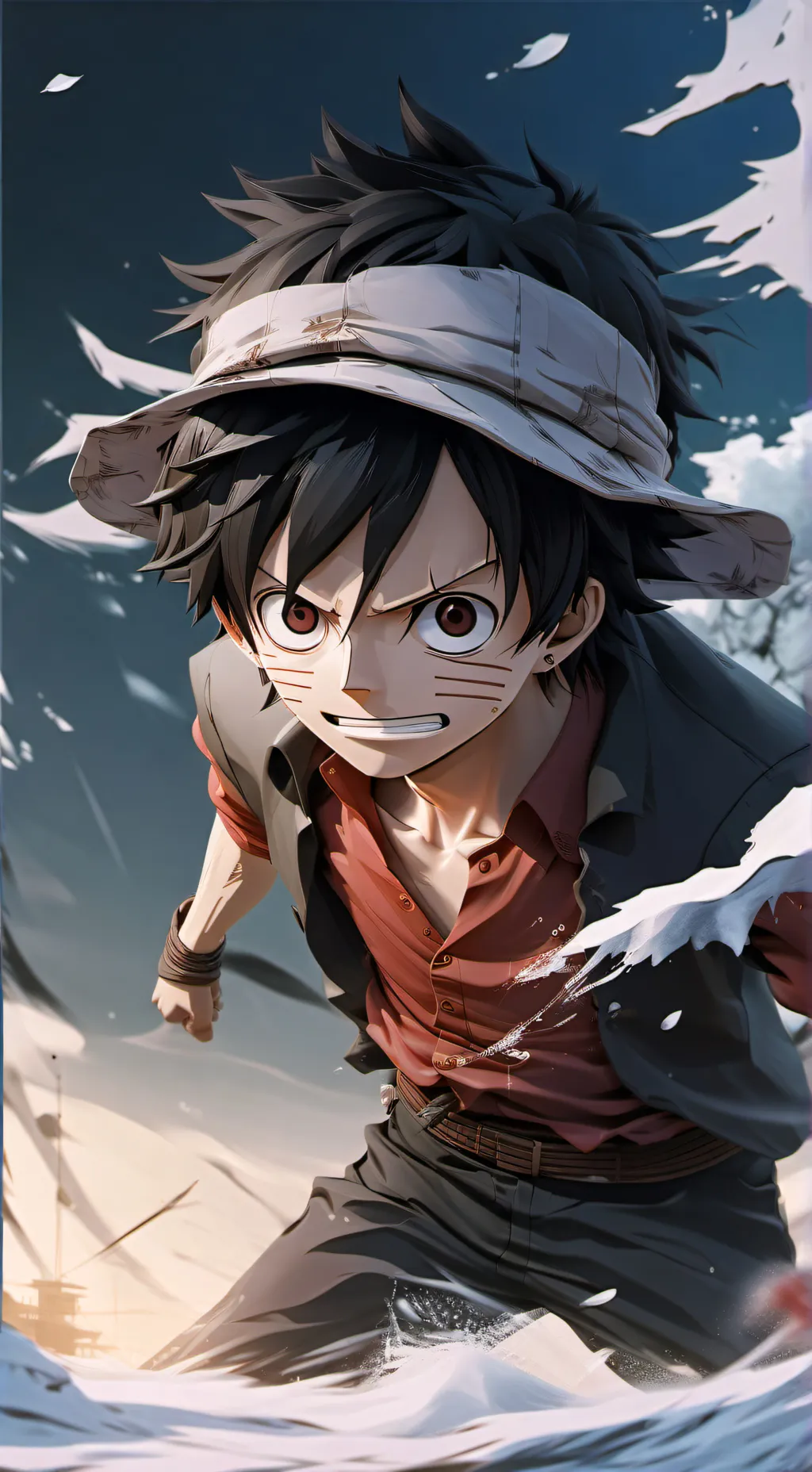 ai character: Luffy background