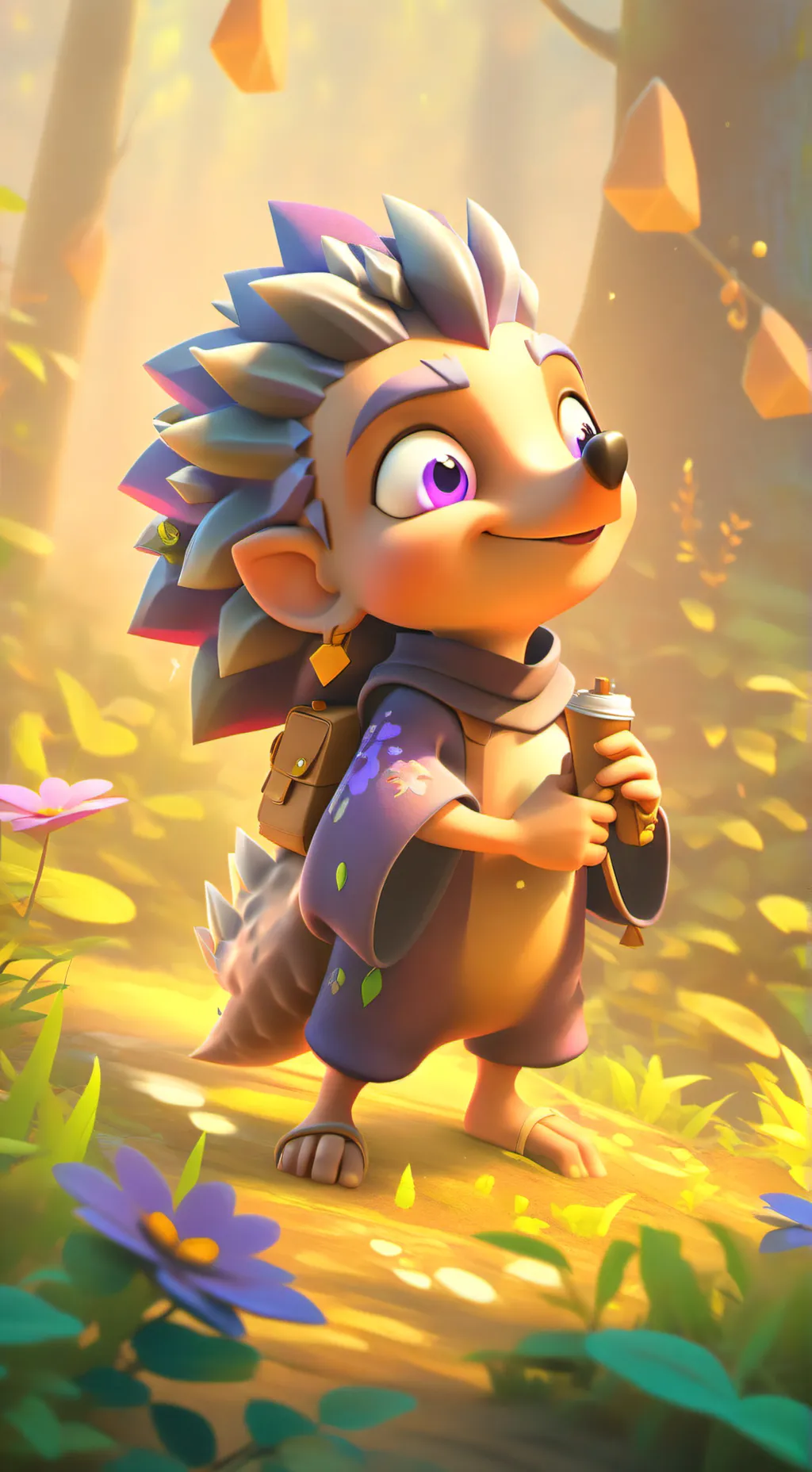 ai character: Sky the hedgehog background