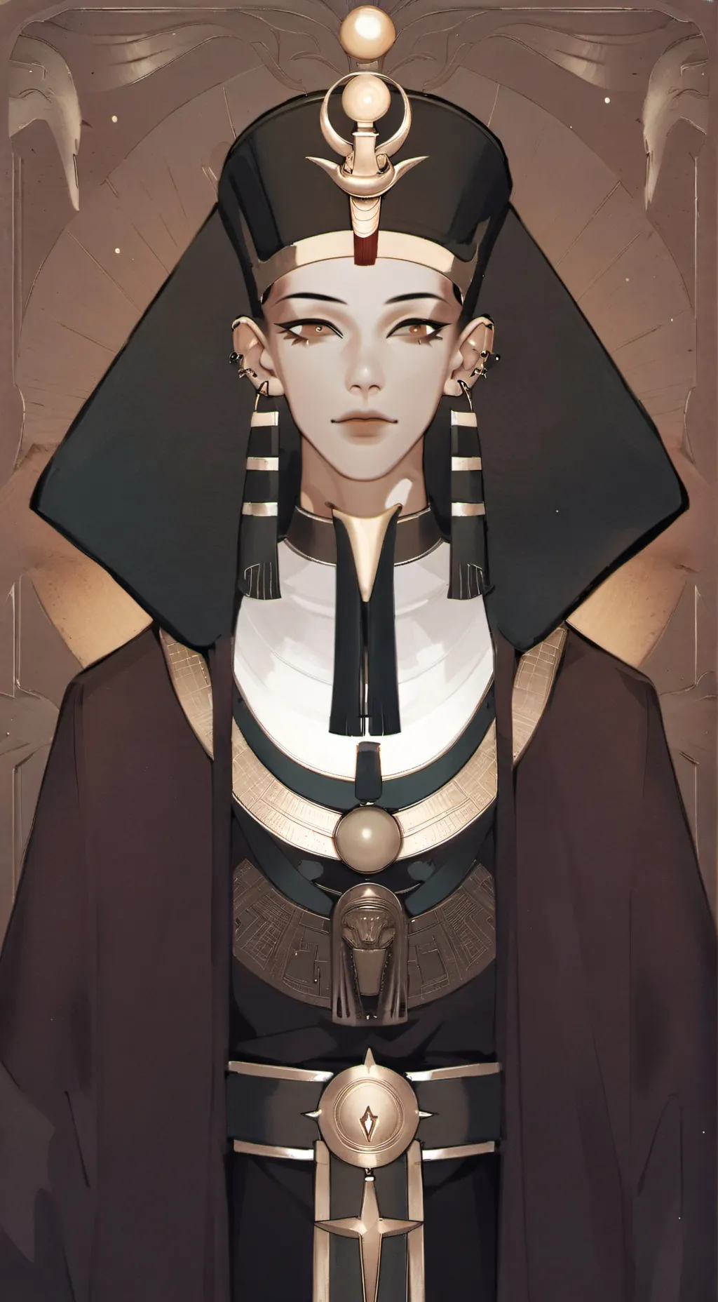 ai character: goddess x Pharaoh background