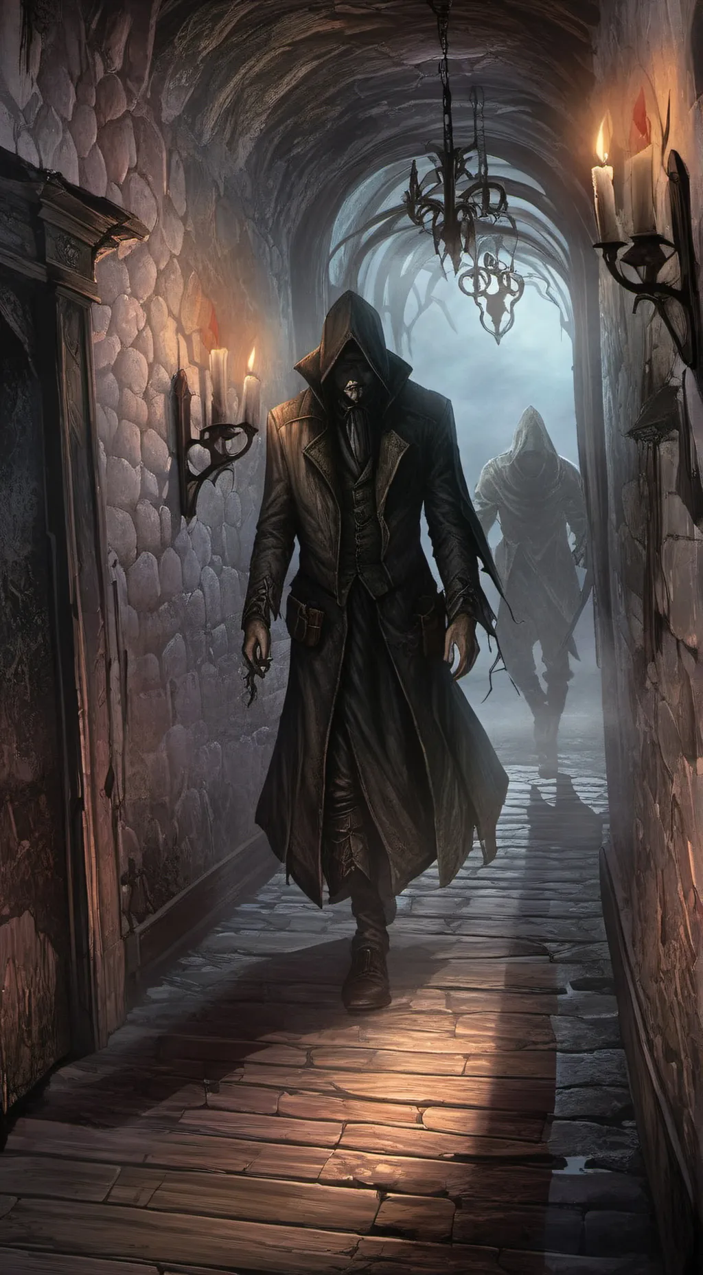 ai character: scary movie background