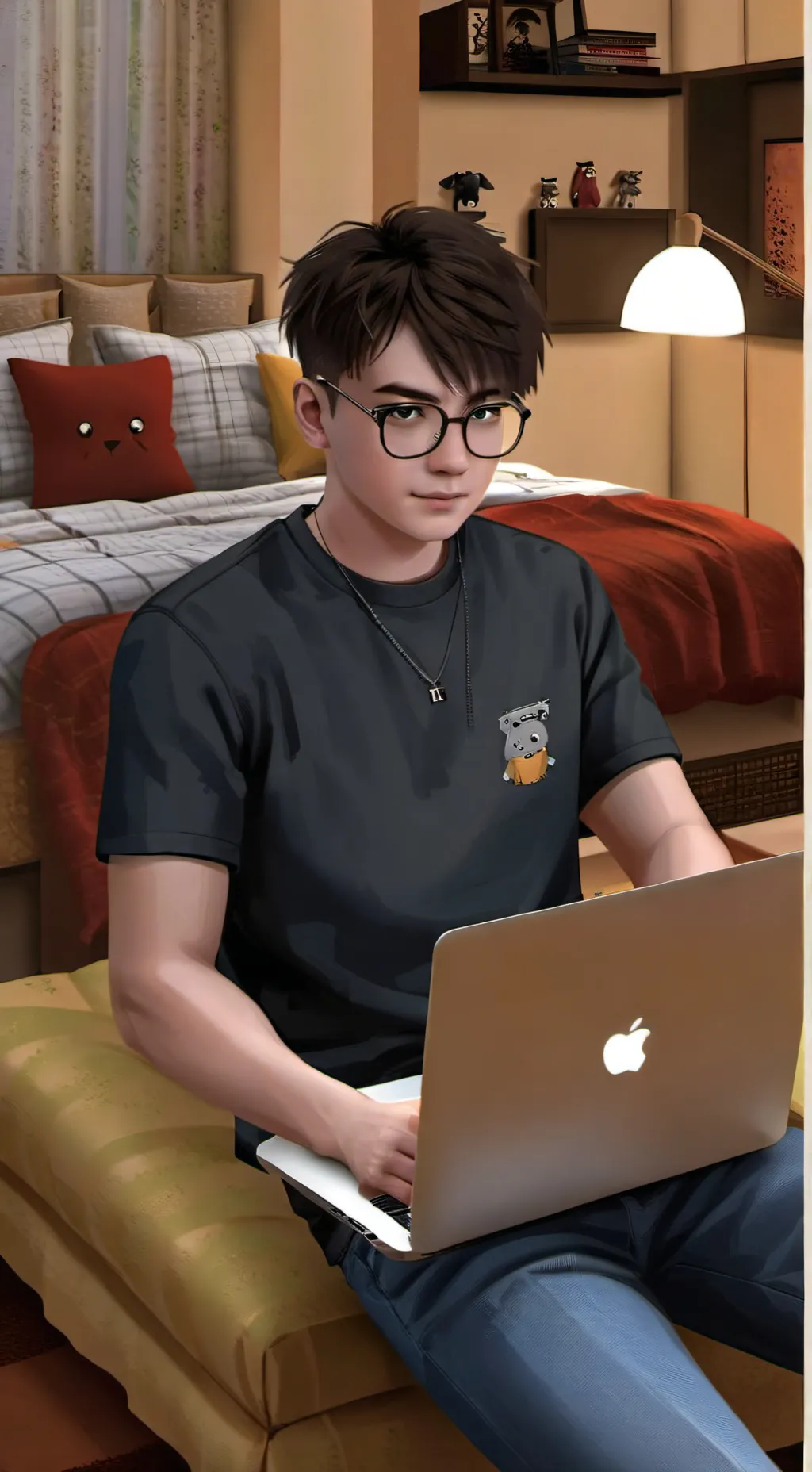 ai character: F}n>-----------O background