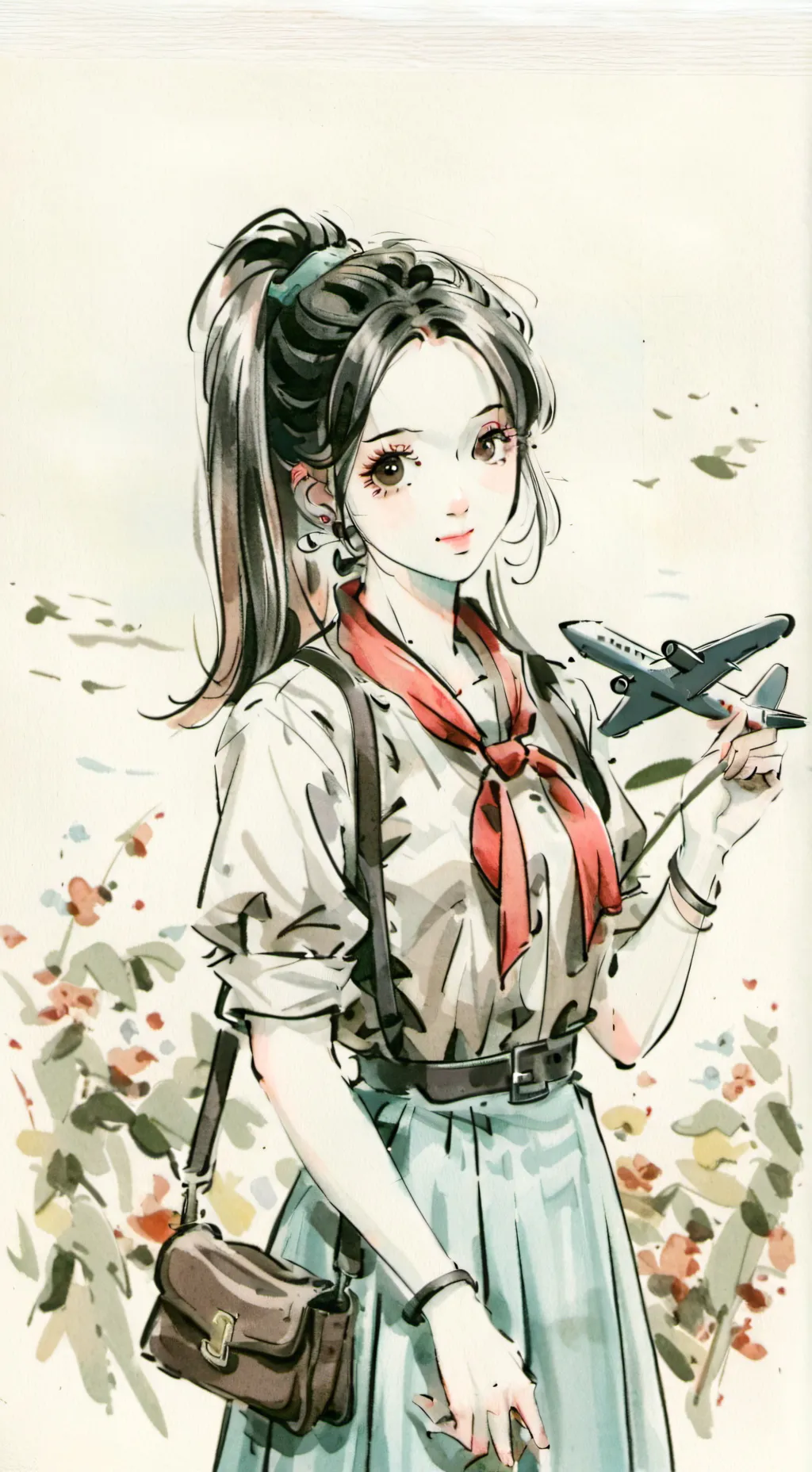 ai character: airplane assistant background