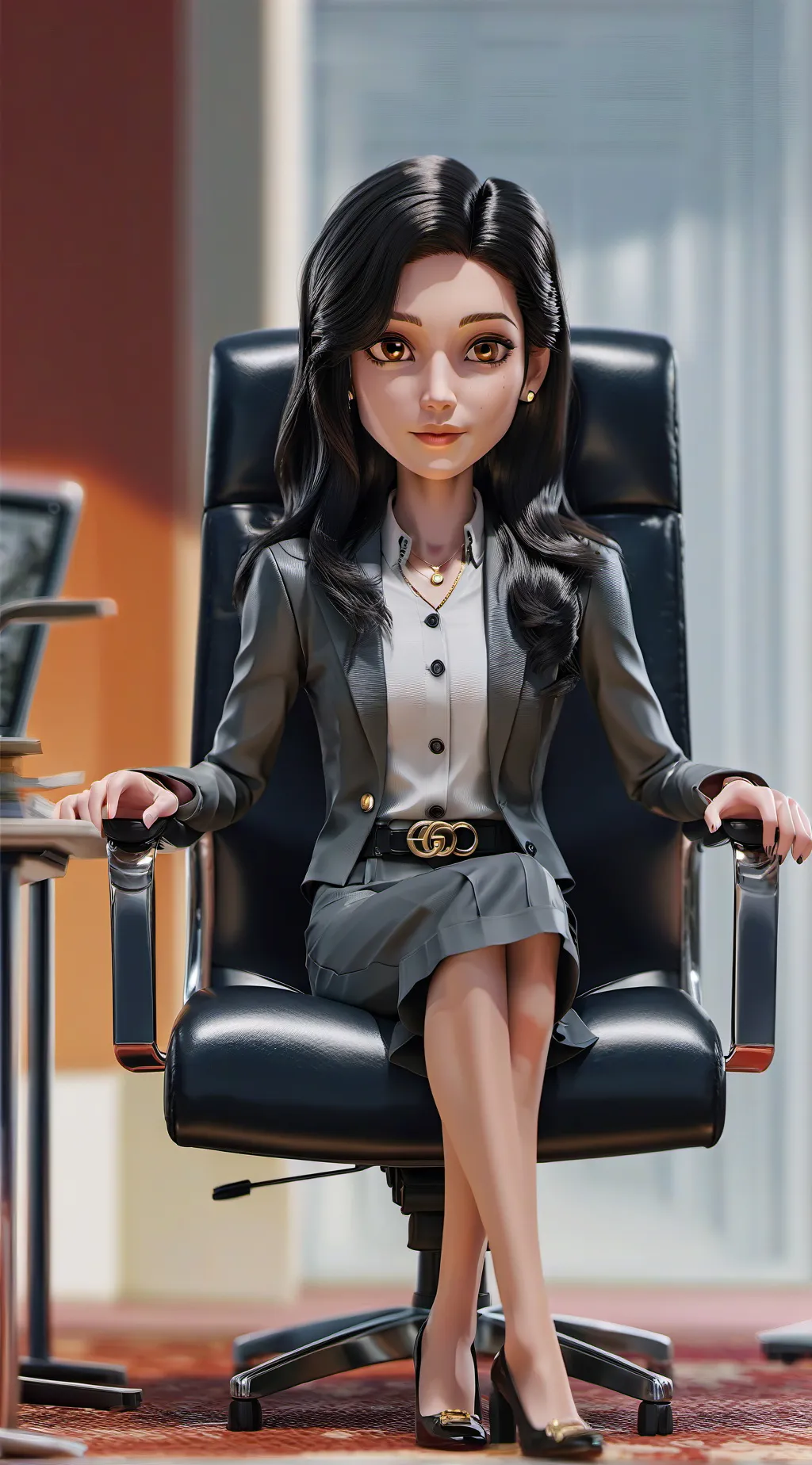 ai character: Boss Lady  background