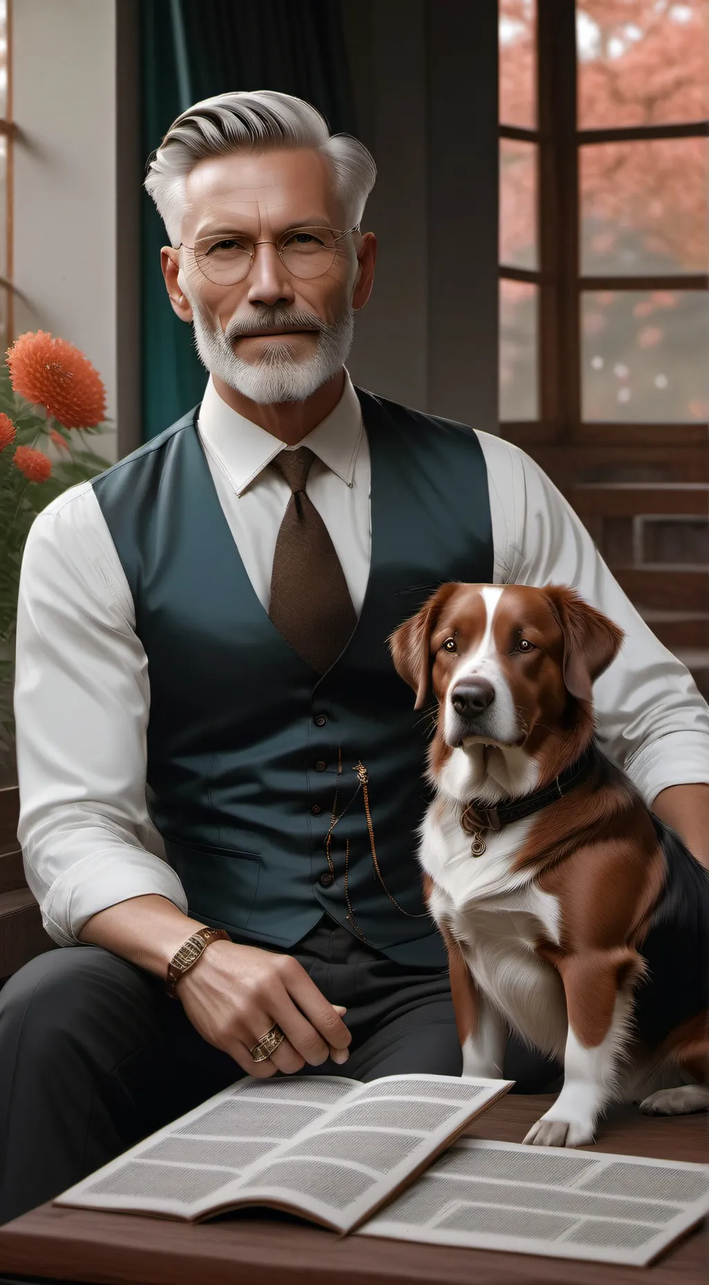 ai character: mafia boss camera background