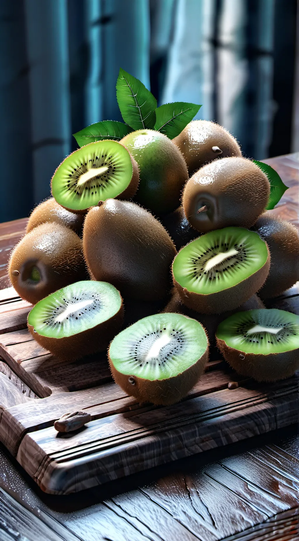 ai character: niche fruit kiwi background