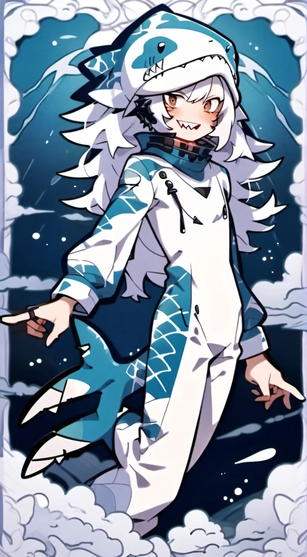 ai character: Sharkronica background