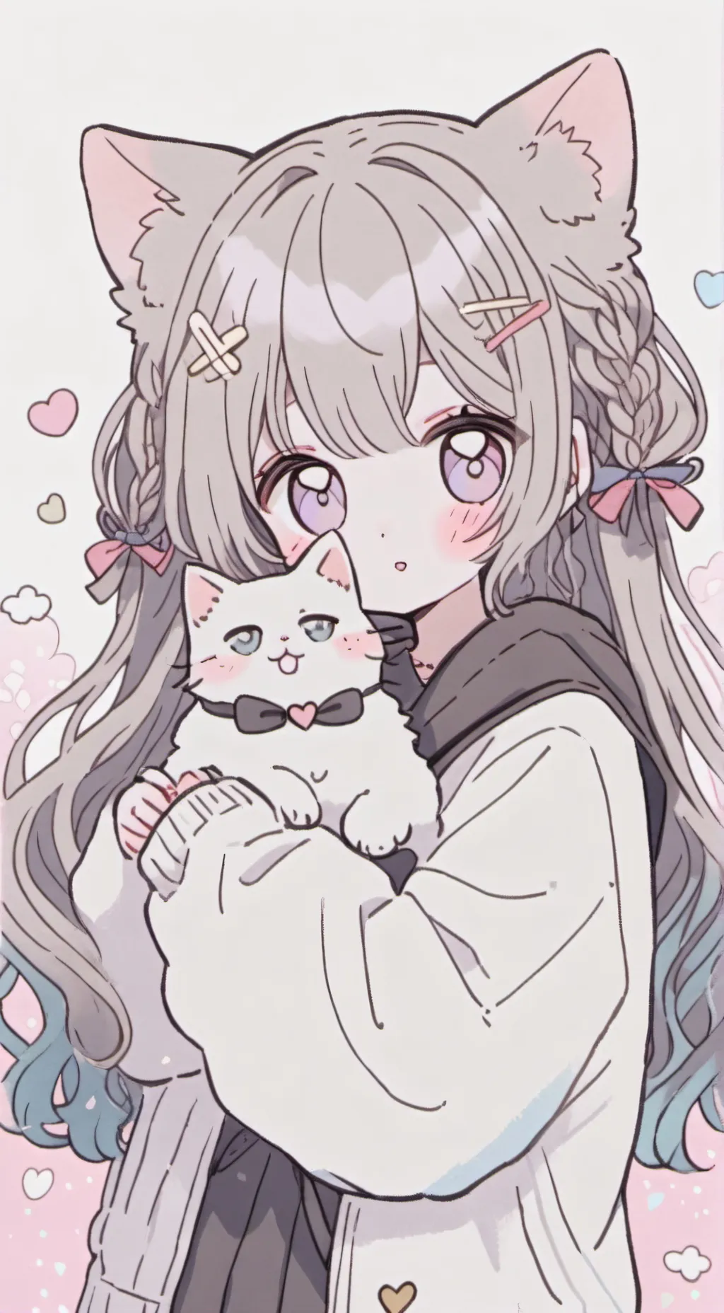 ai character: neko by ai background