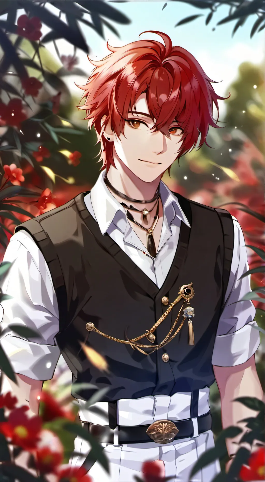 ai character: revealing outfit background