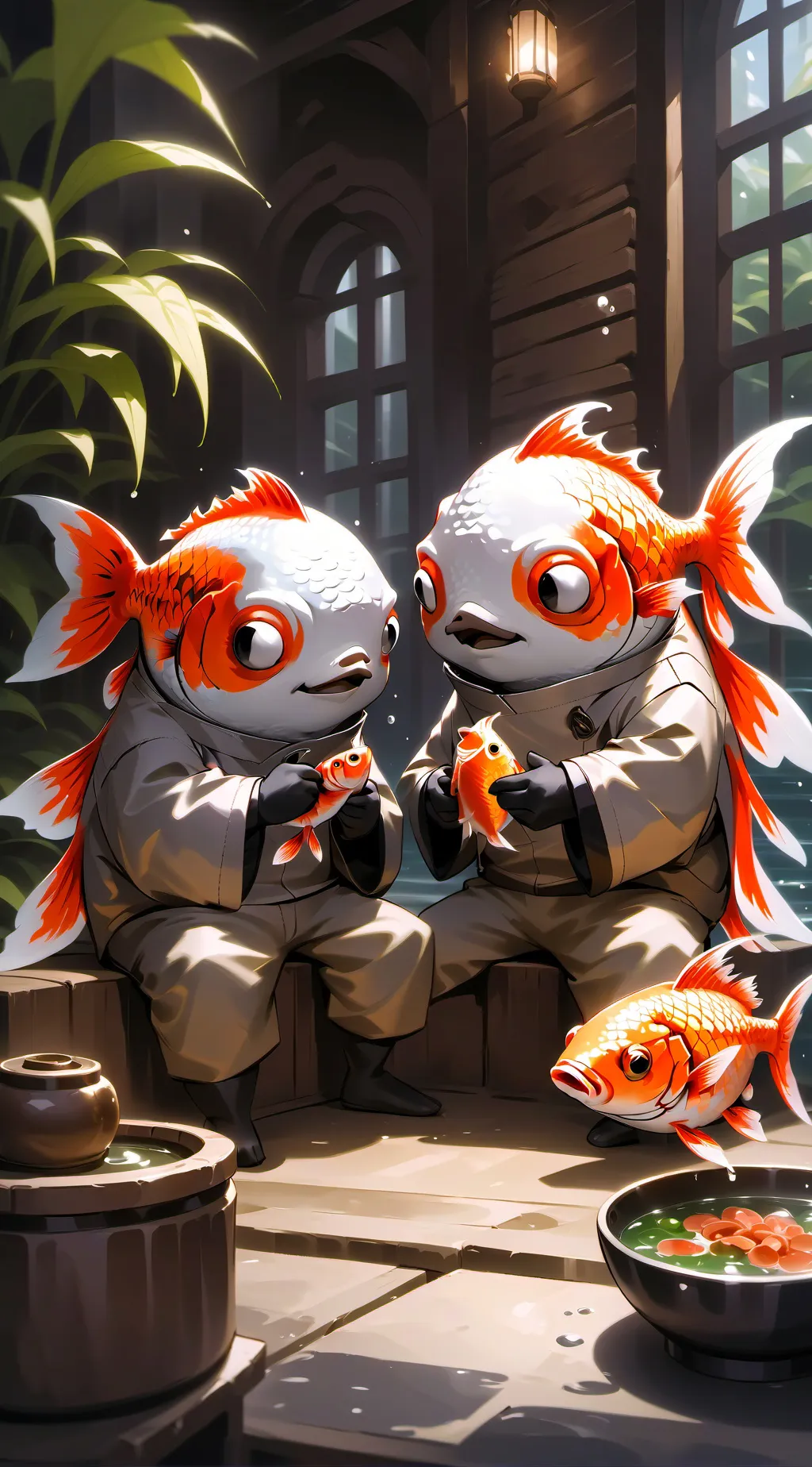 ai character: Anthro fish part 2 background