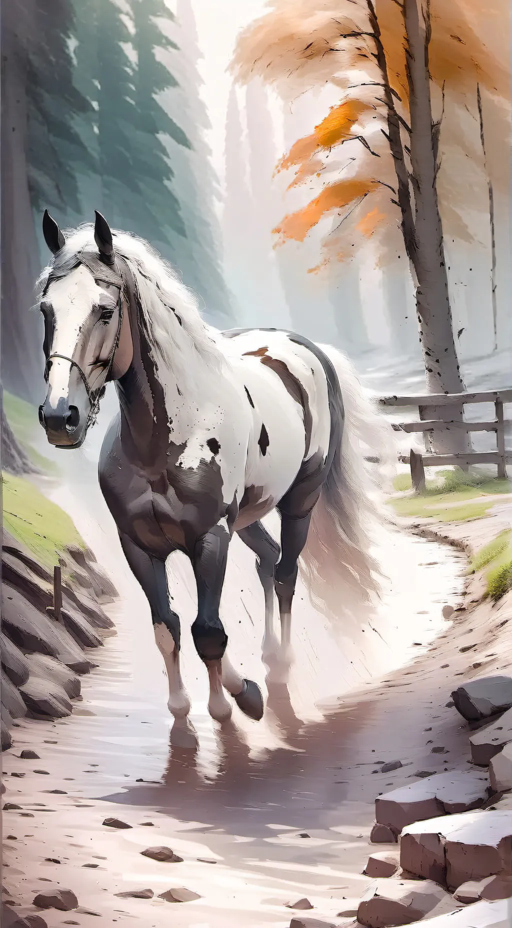 ai character: horse background