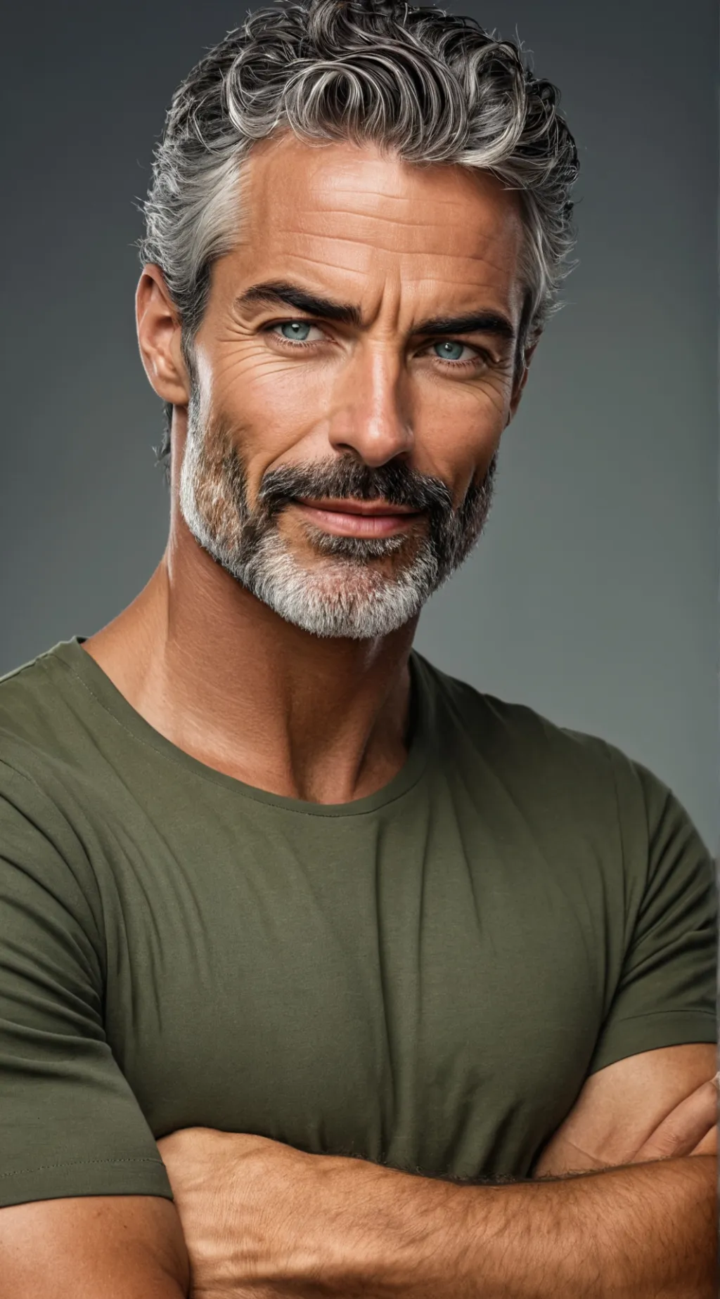 ai character: Gray  background