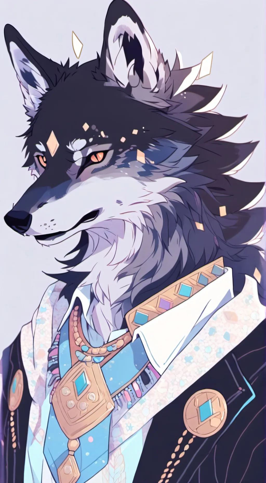 ai character: moon background