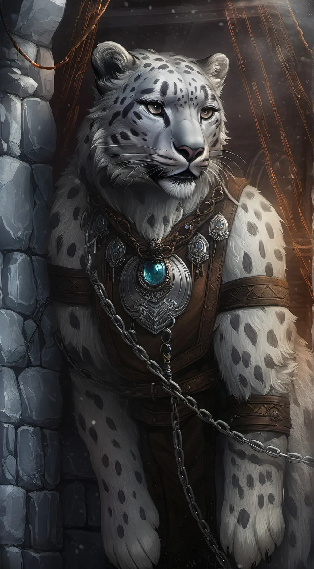 ai character: misty background