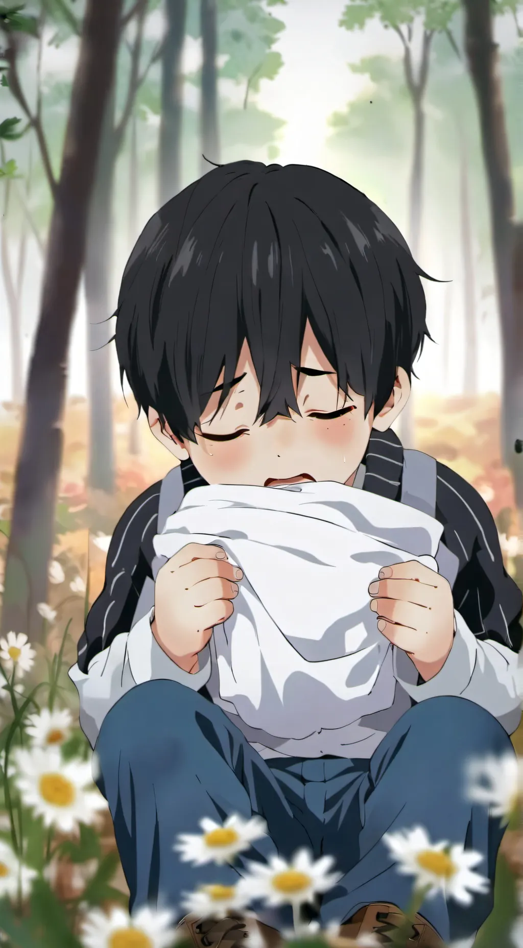 ai character: abandoned toddler background