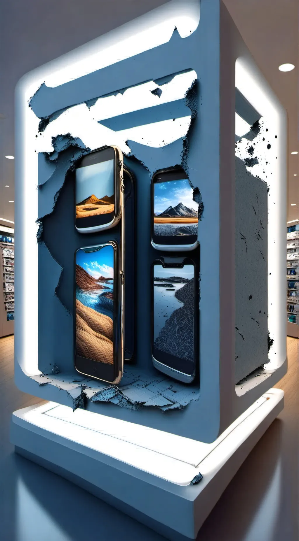 ai character: Phone store 5 background
