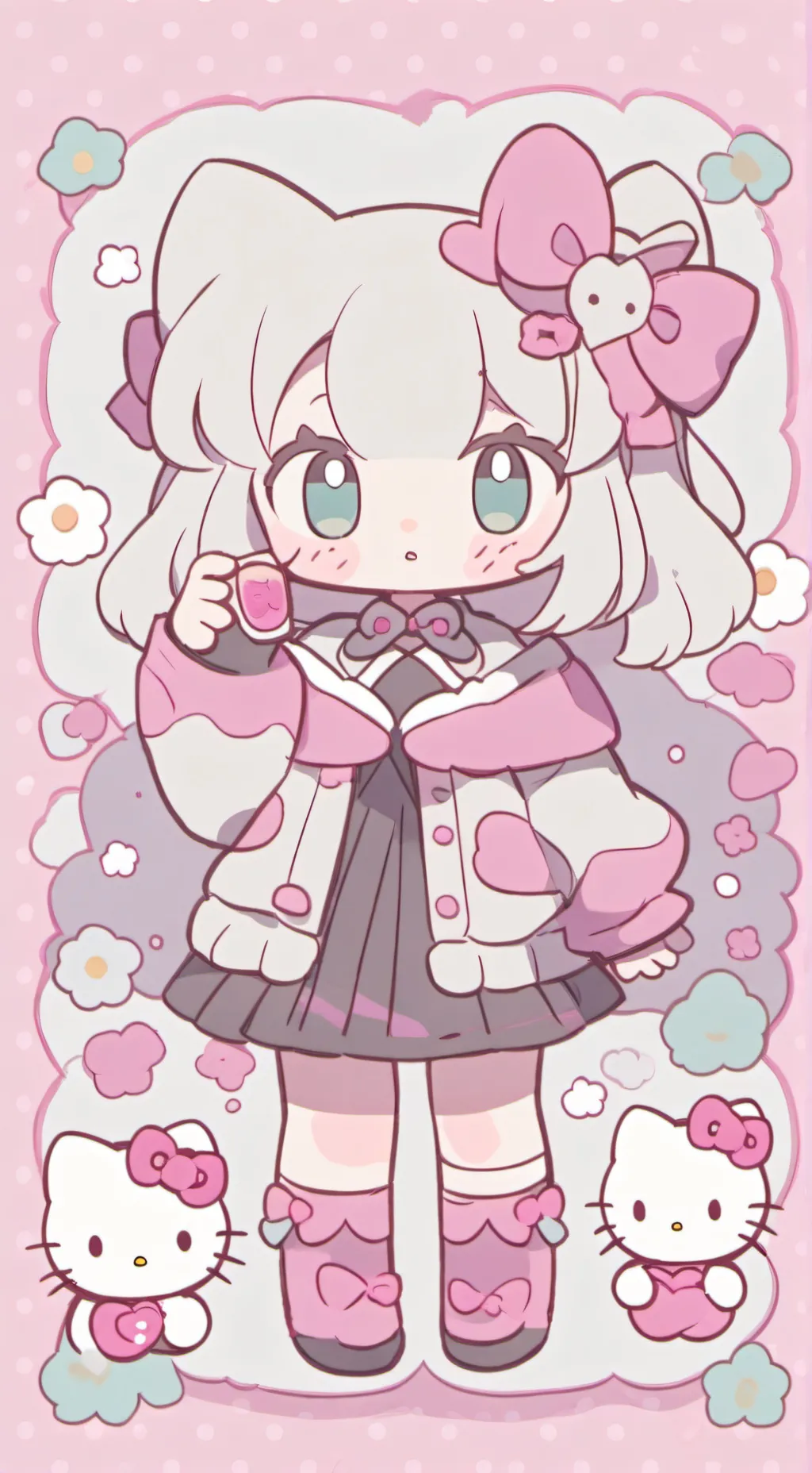 ai character: hello kitty👋🥰😍😻😽👋 background