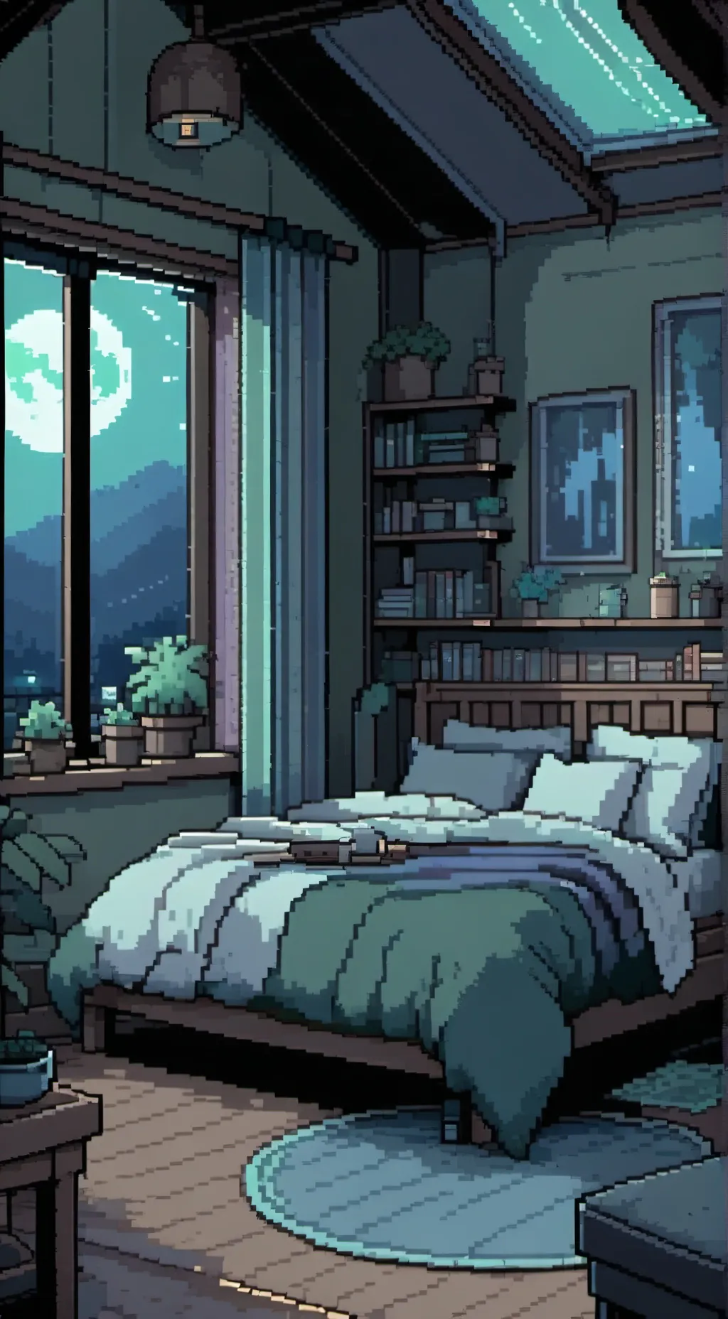 ai character: Les sleepover background