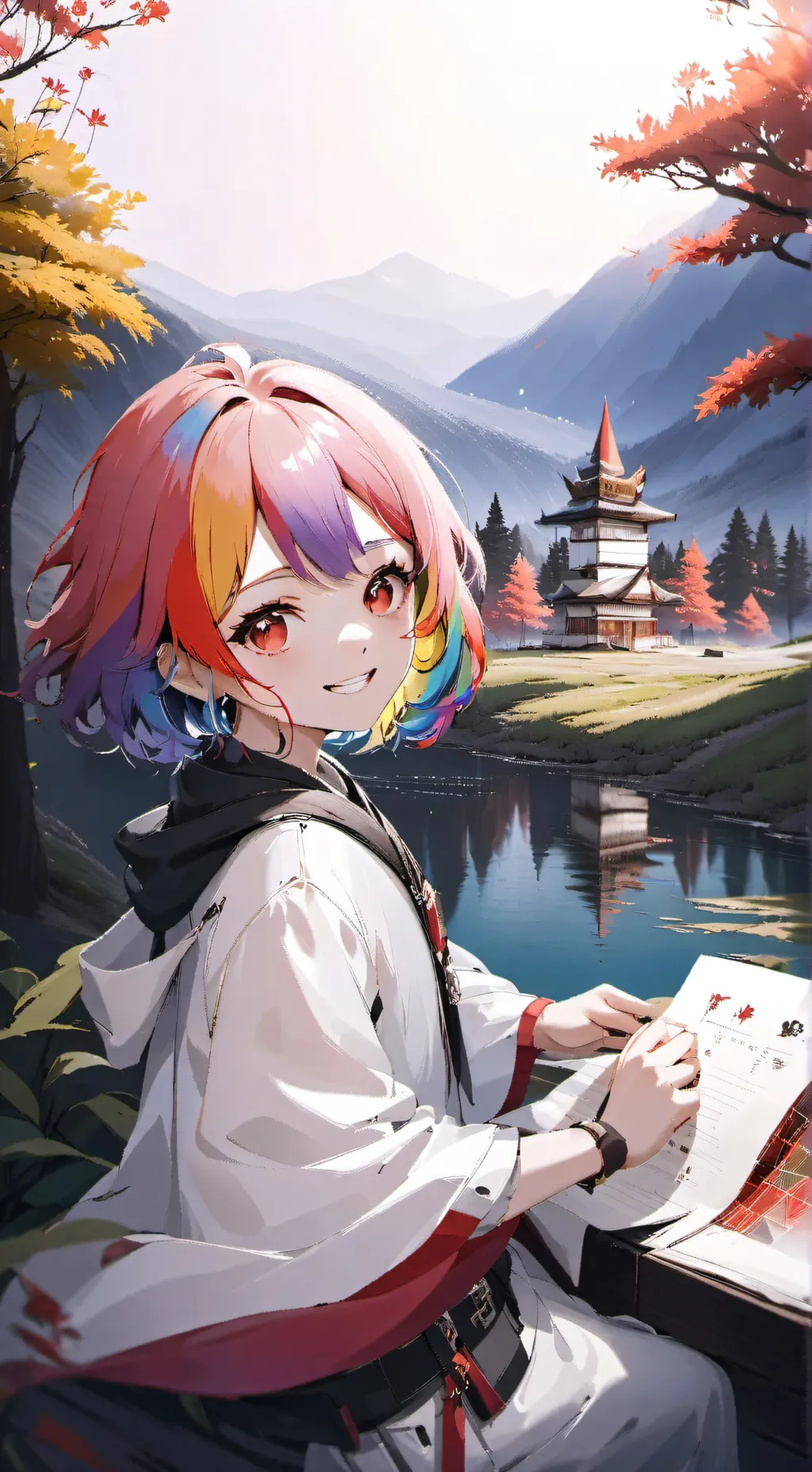 ai character: Dandy freaky background