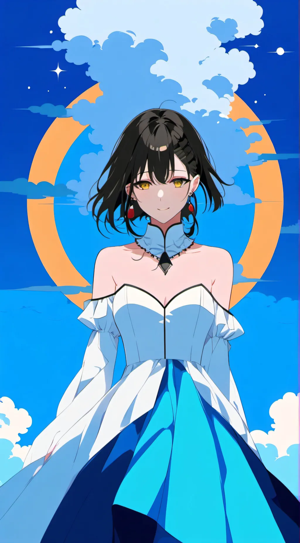 ai character: reina de la luz background