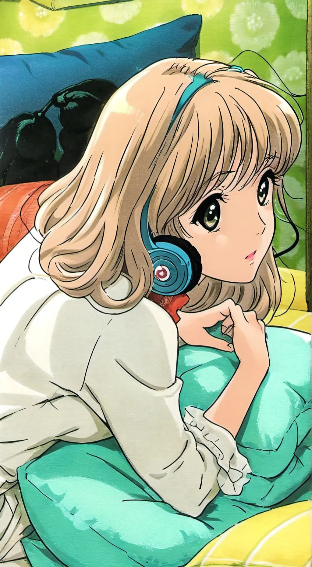 ai character: headphone accident background