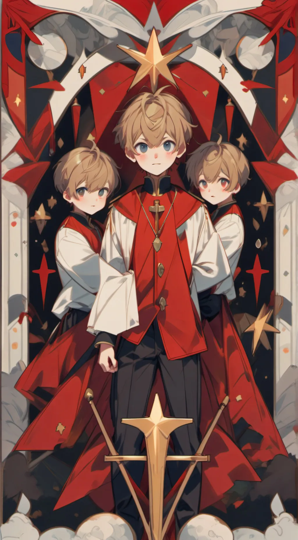 ai character: Triplets background