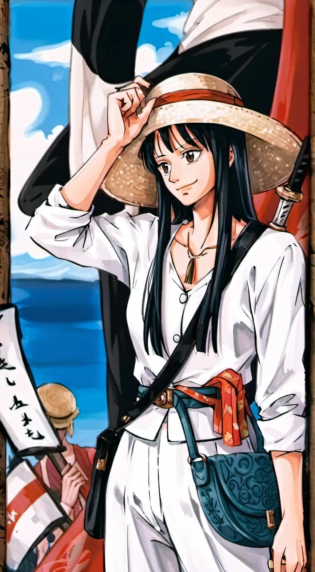 ai character: Law (one Piece)  background