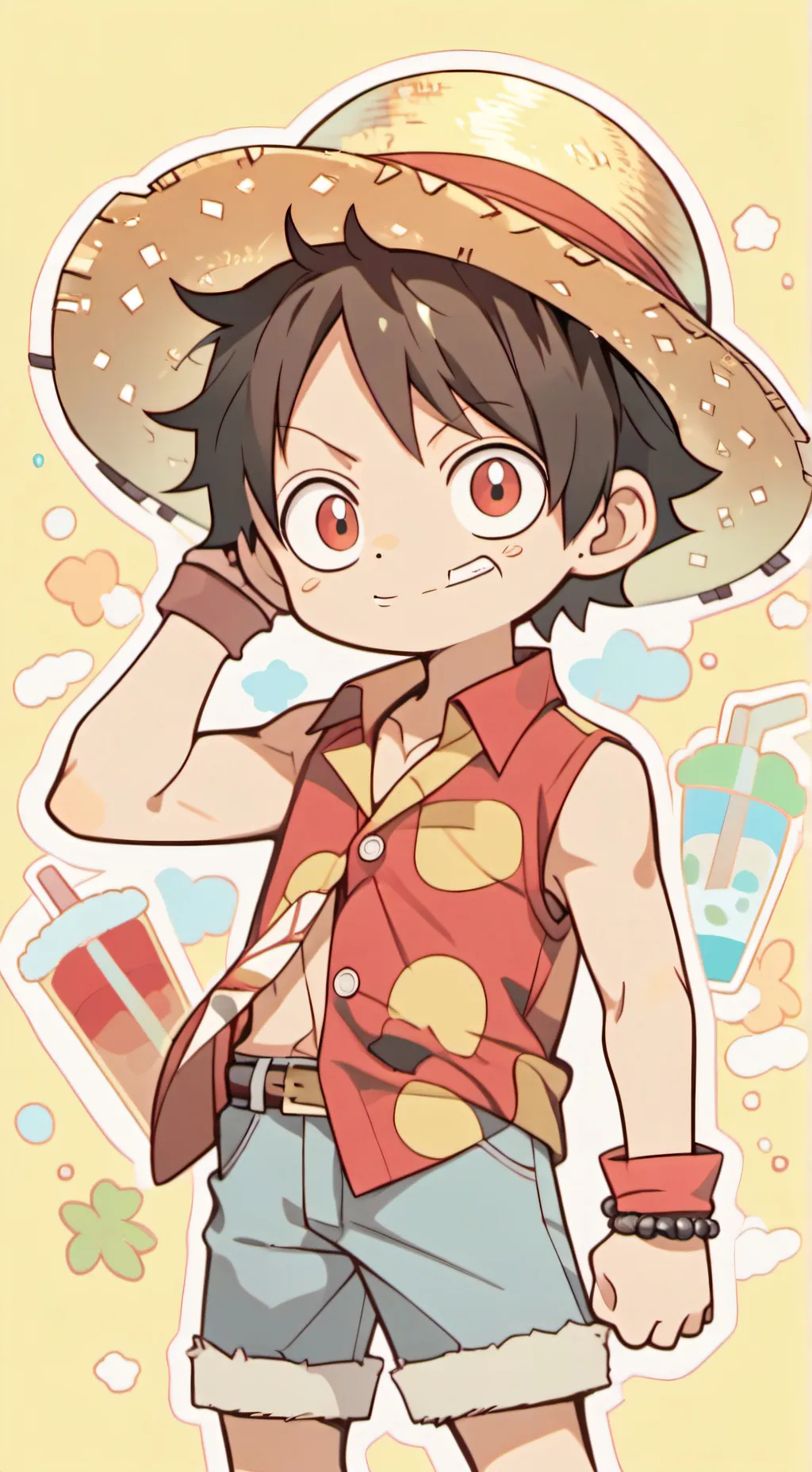ai character: Strawhat crew background
