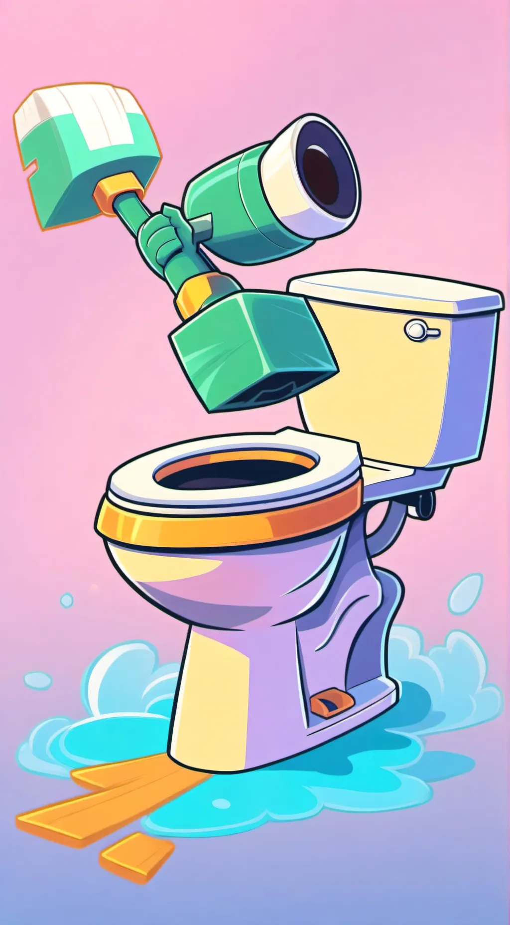 ai character: Skibidi toilet background