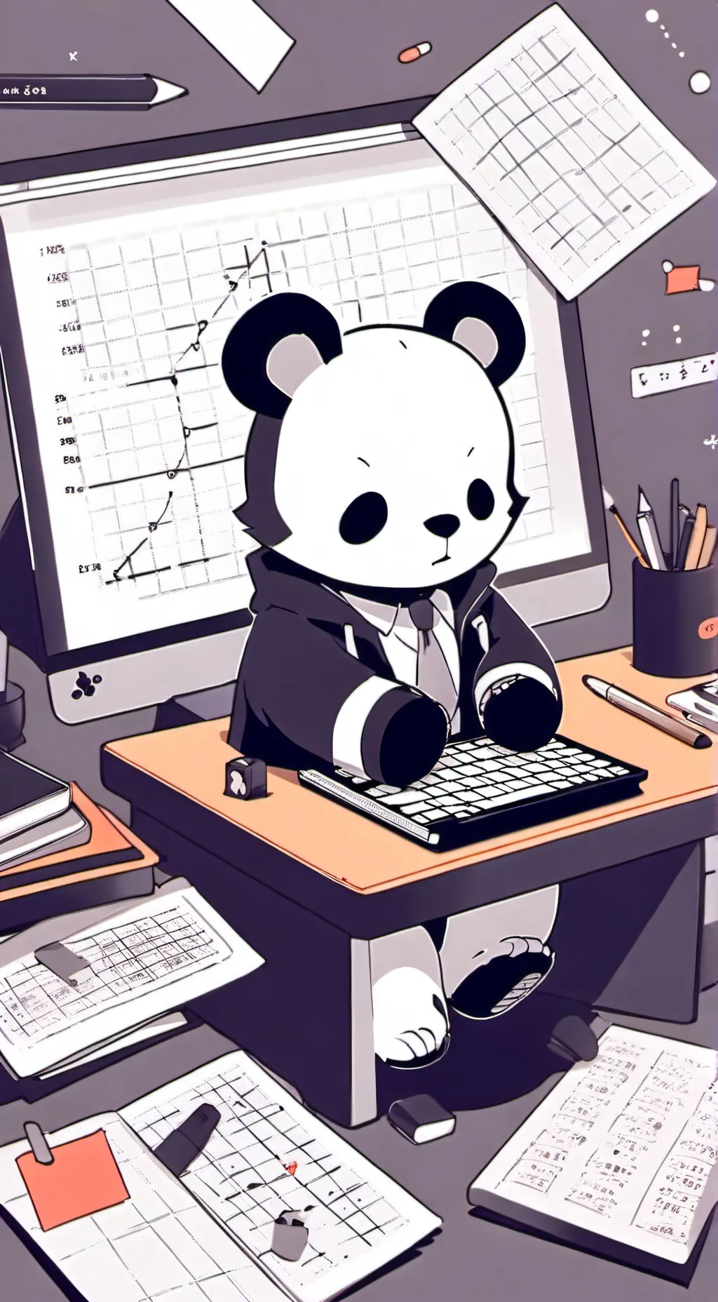 ai character: Panda background