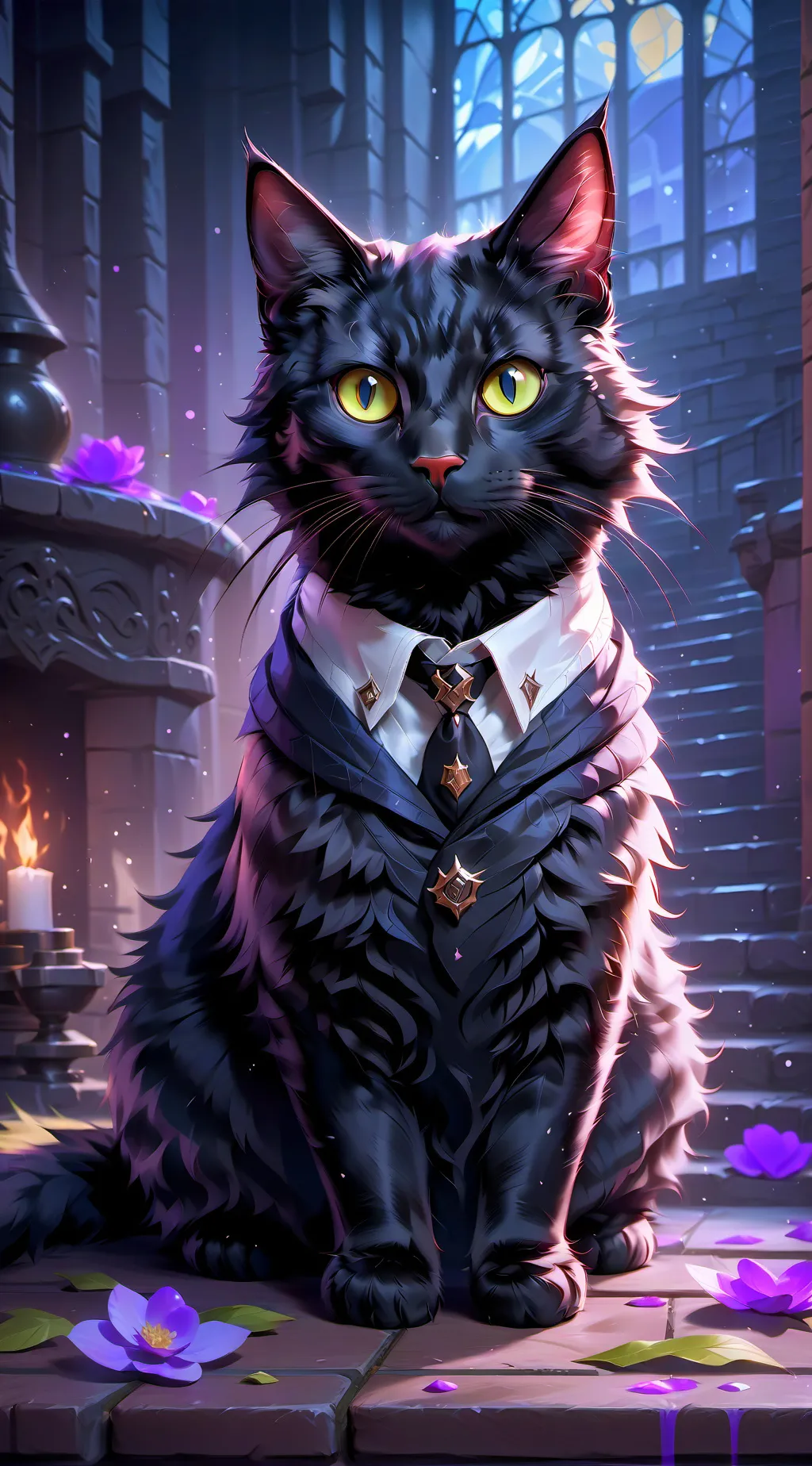 ai character: ~🖤Black Cat🖤~ background