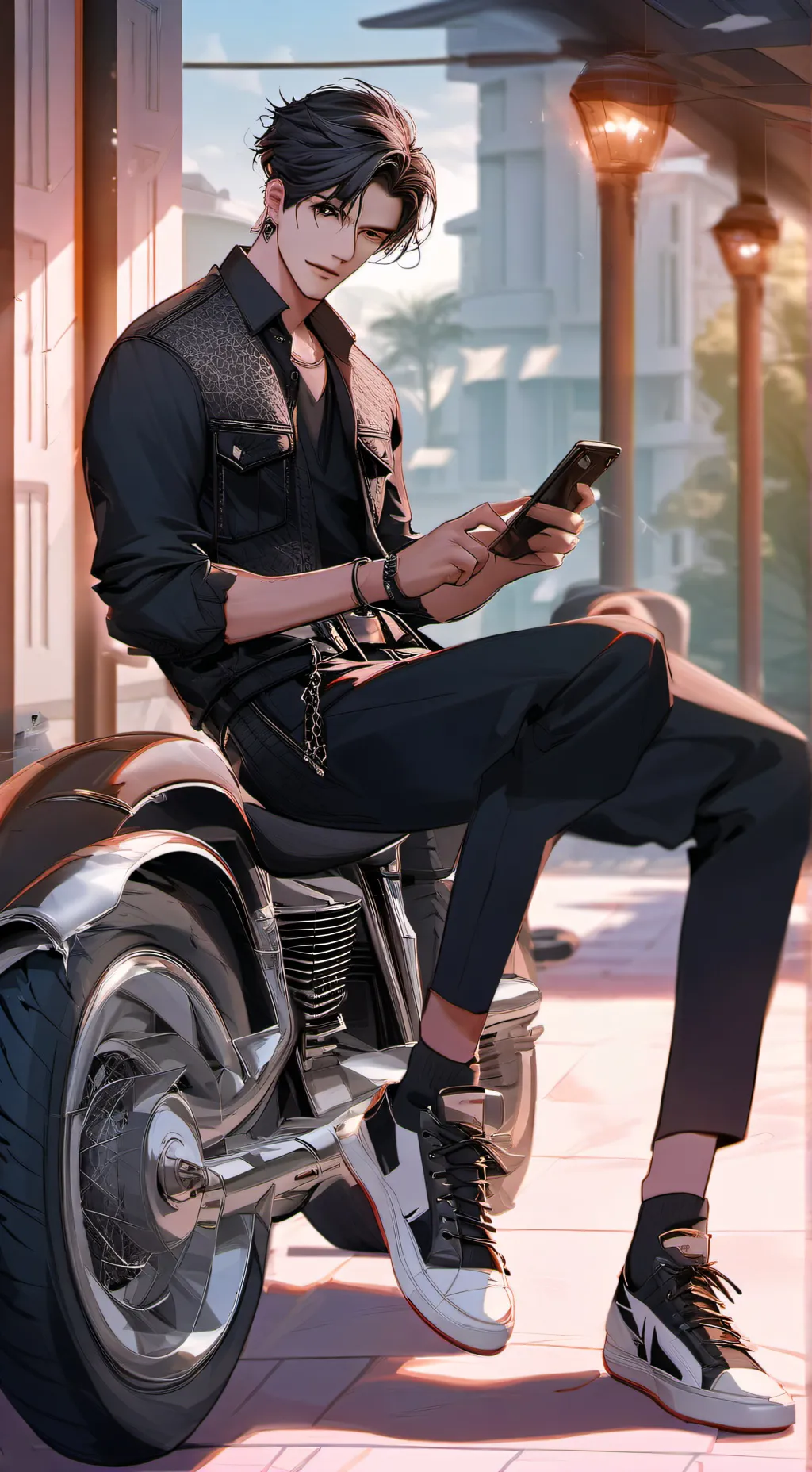 ai character: biker Jason  background